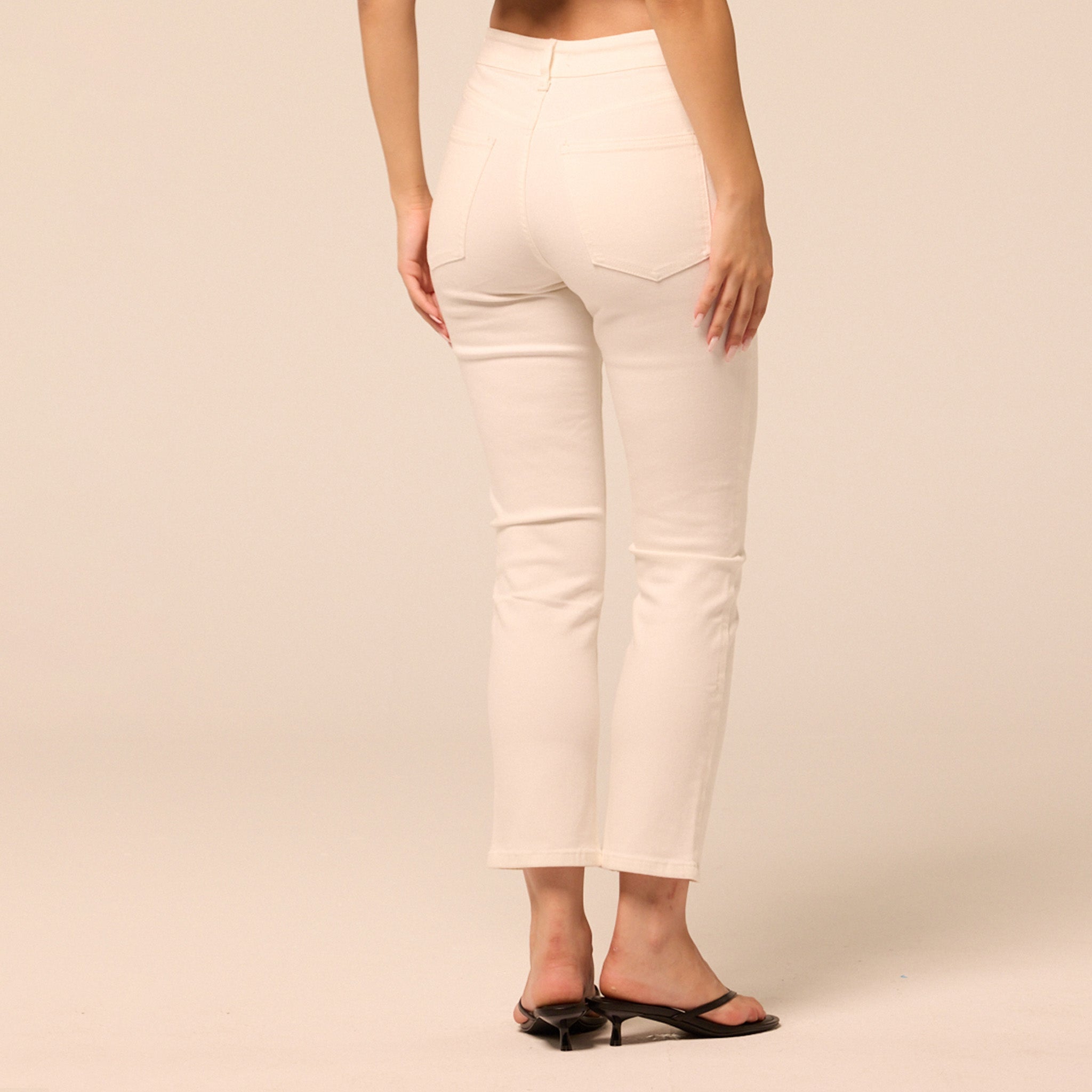 White Straight Leg Jeans - shopaleena