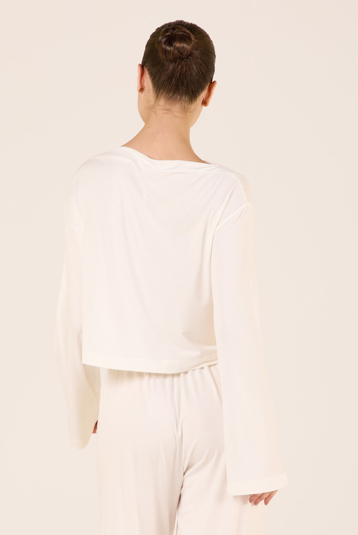 Wide Fit Bamboo Boat Neckline Top - shopaleena