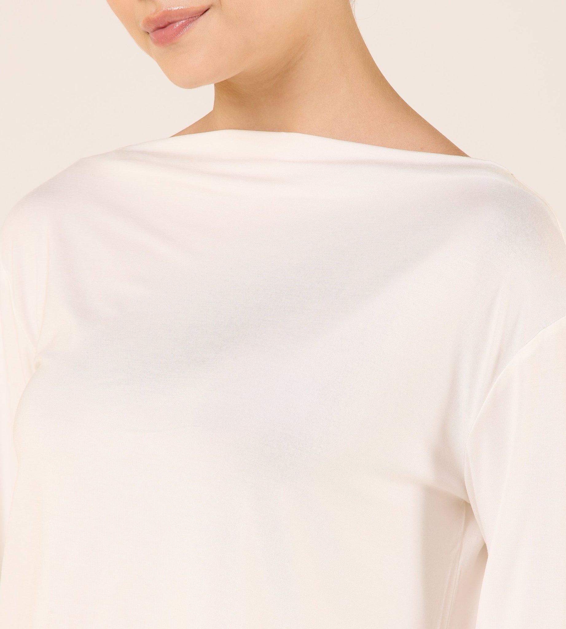 Wide Fit Bamboo Boat Neckline Top - shopaleena