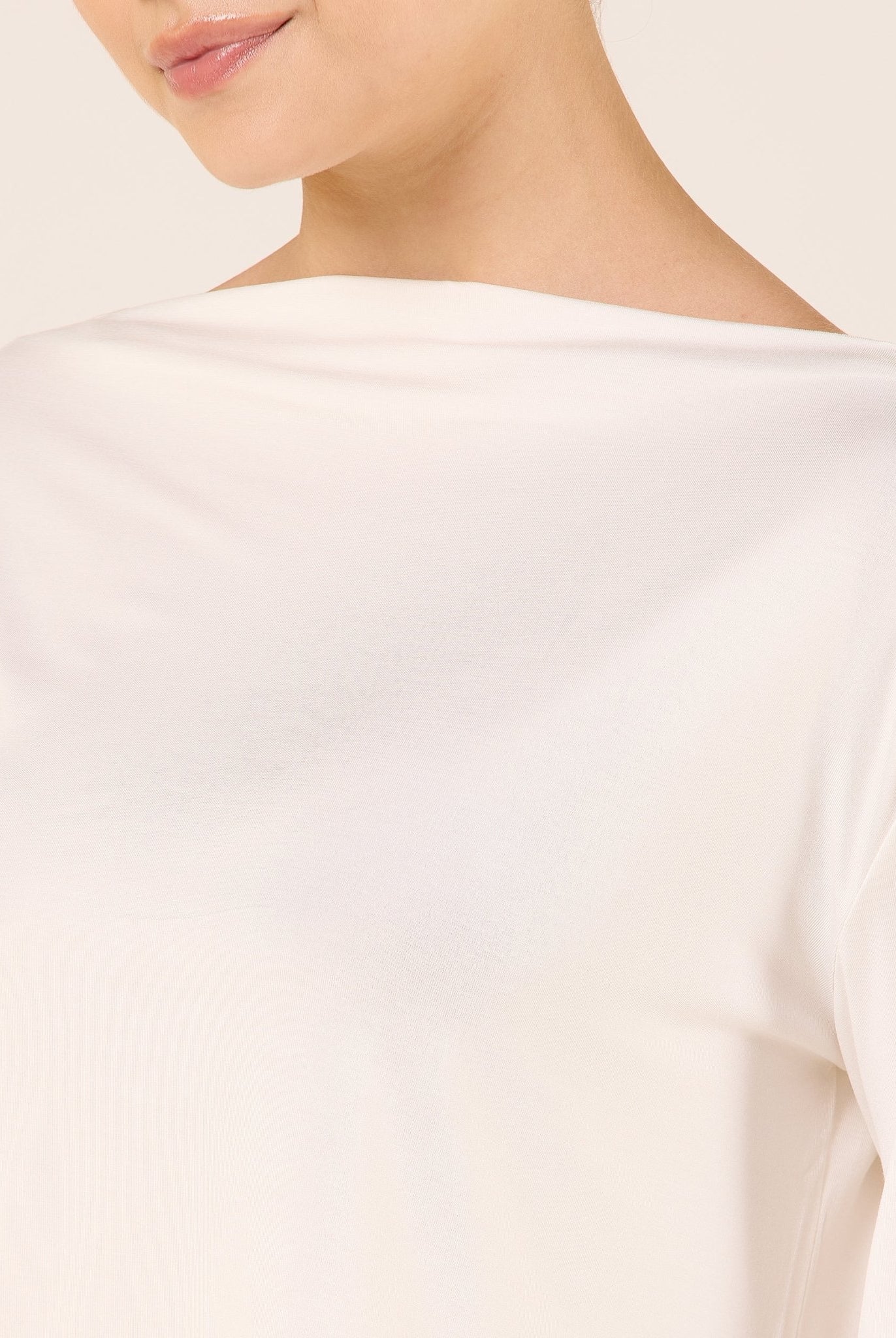 Wide Fit Bamboo Boat Neckline Top - shopaleena