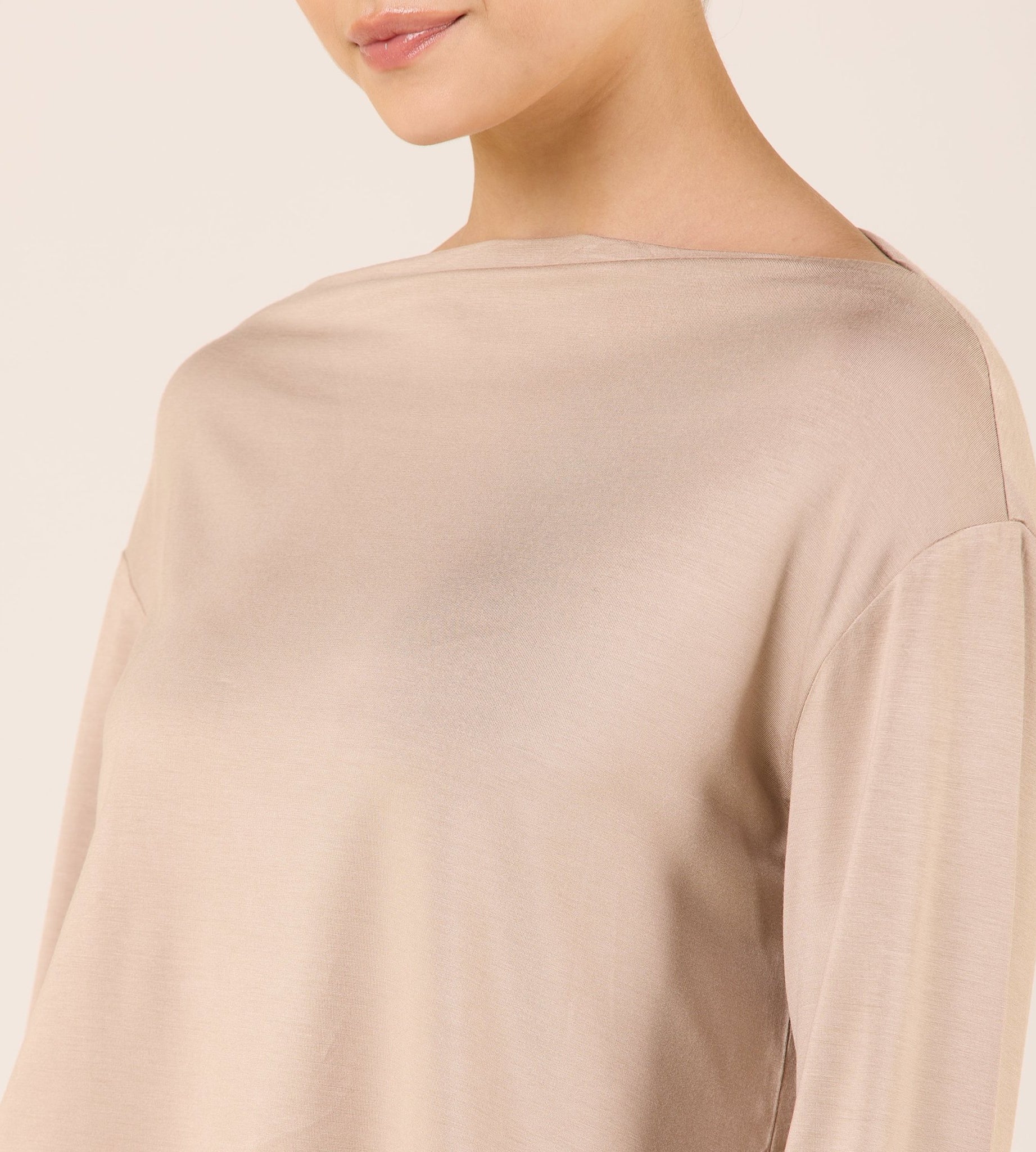 Wide Fit Bamboo Boat Neckline Top - shopaleena