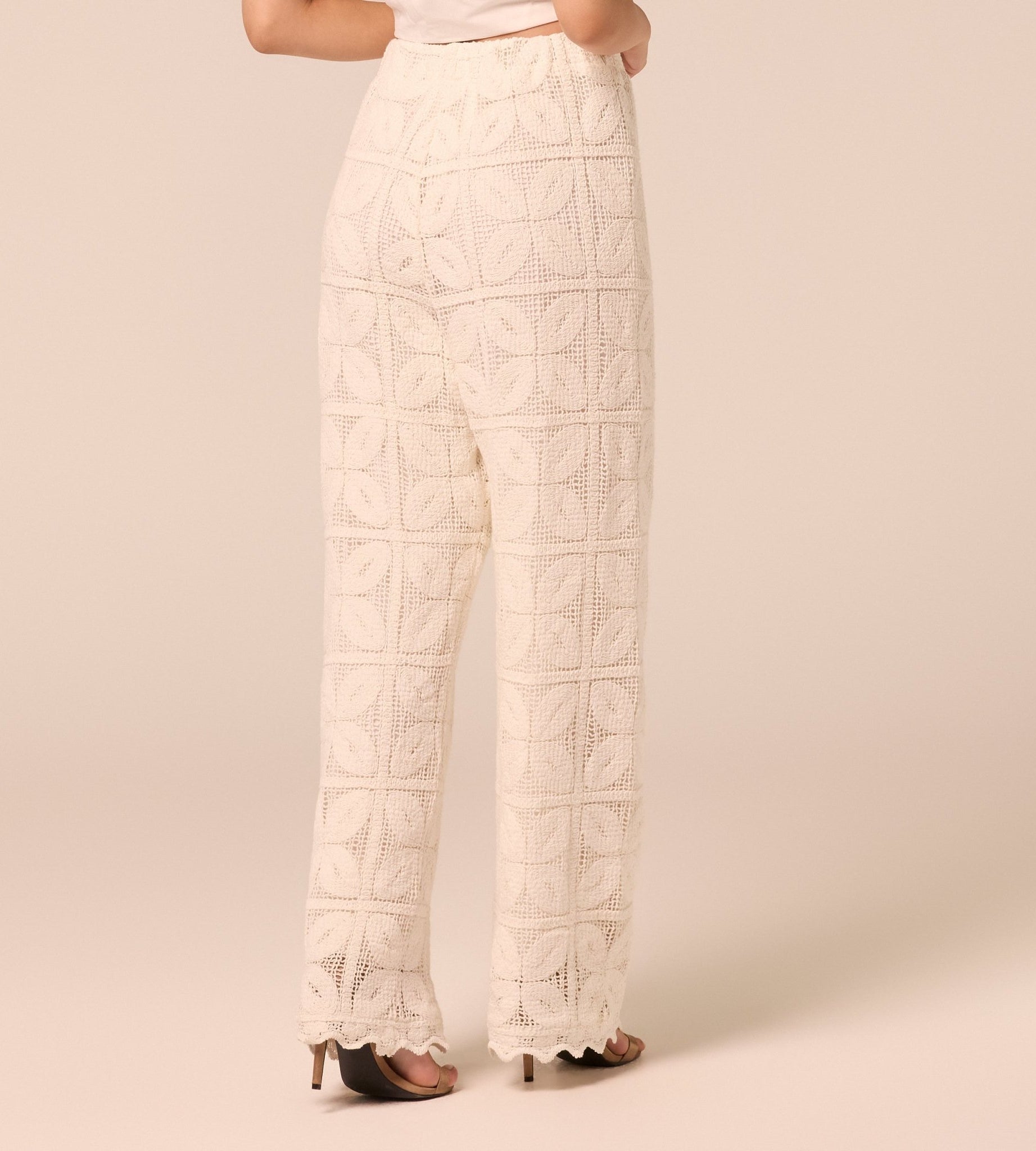 Wide Leg Crochet Pants - shopaleena