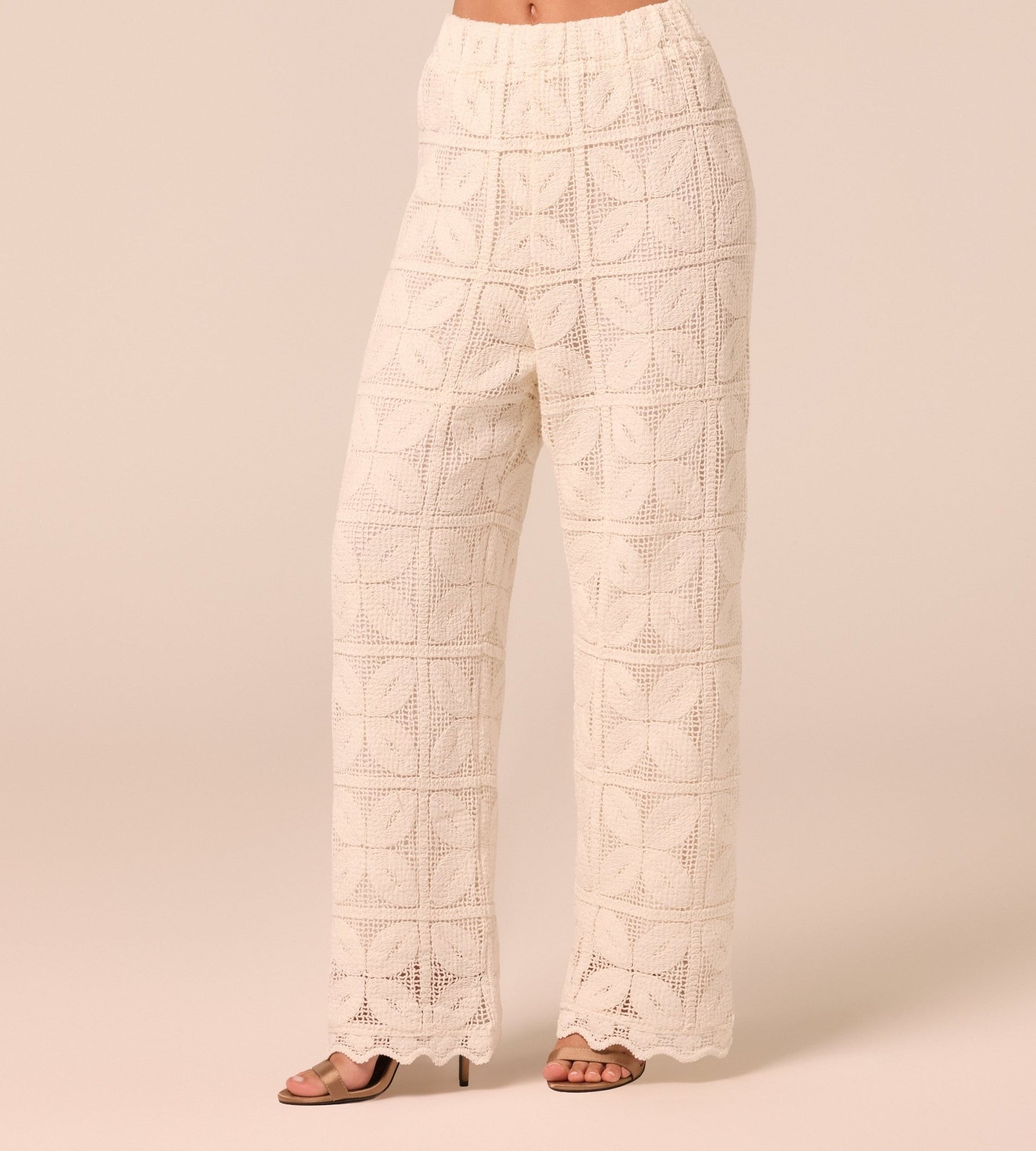 Wide Leg Crochet Pants - shopaleena