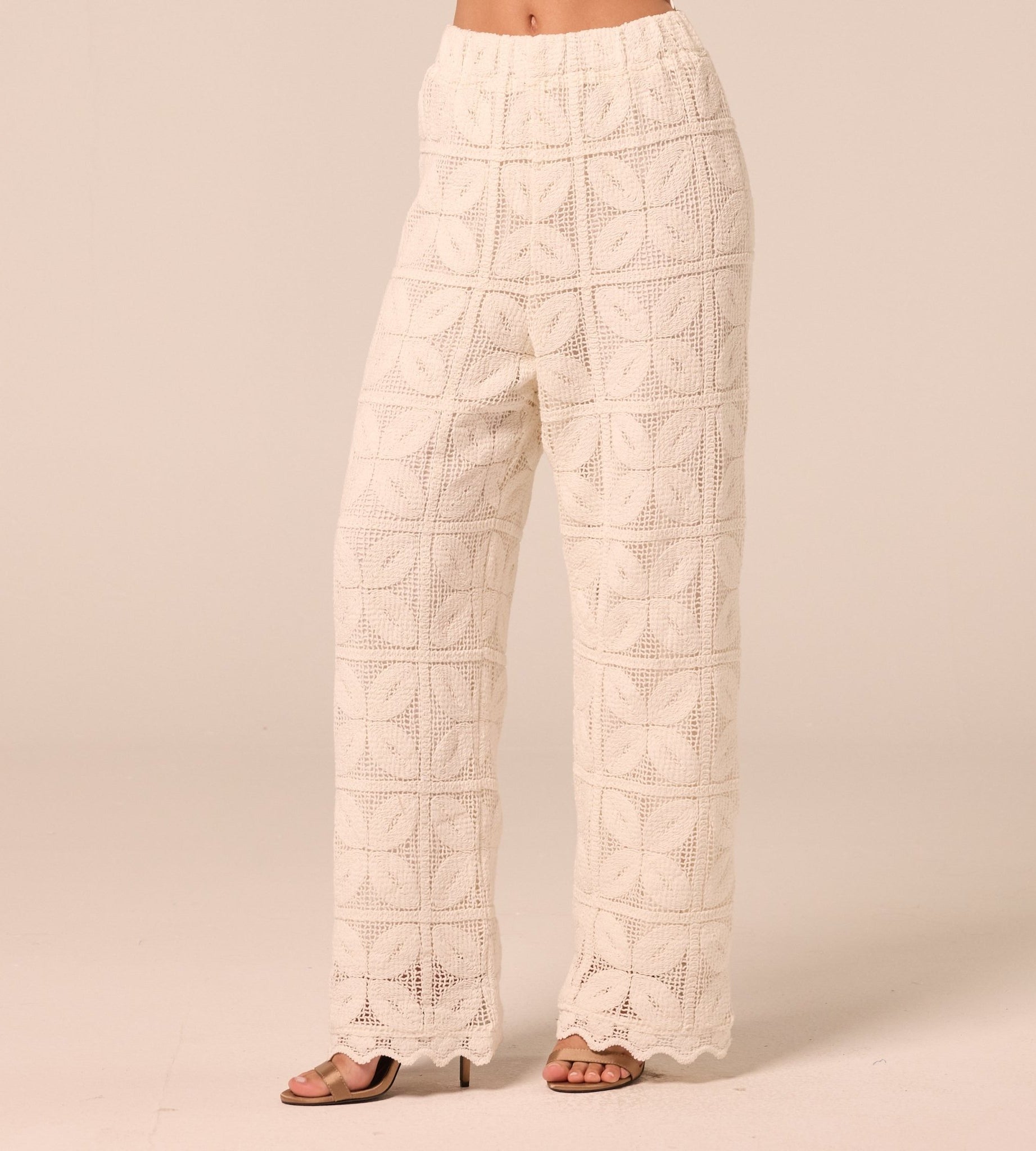 Wide Leg Crochet Pants - shopaleena
