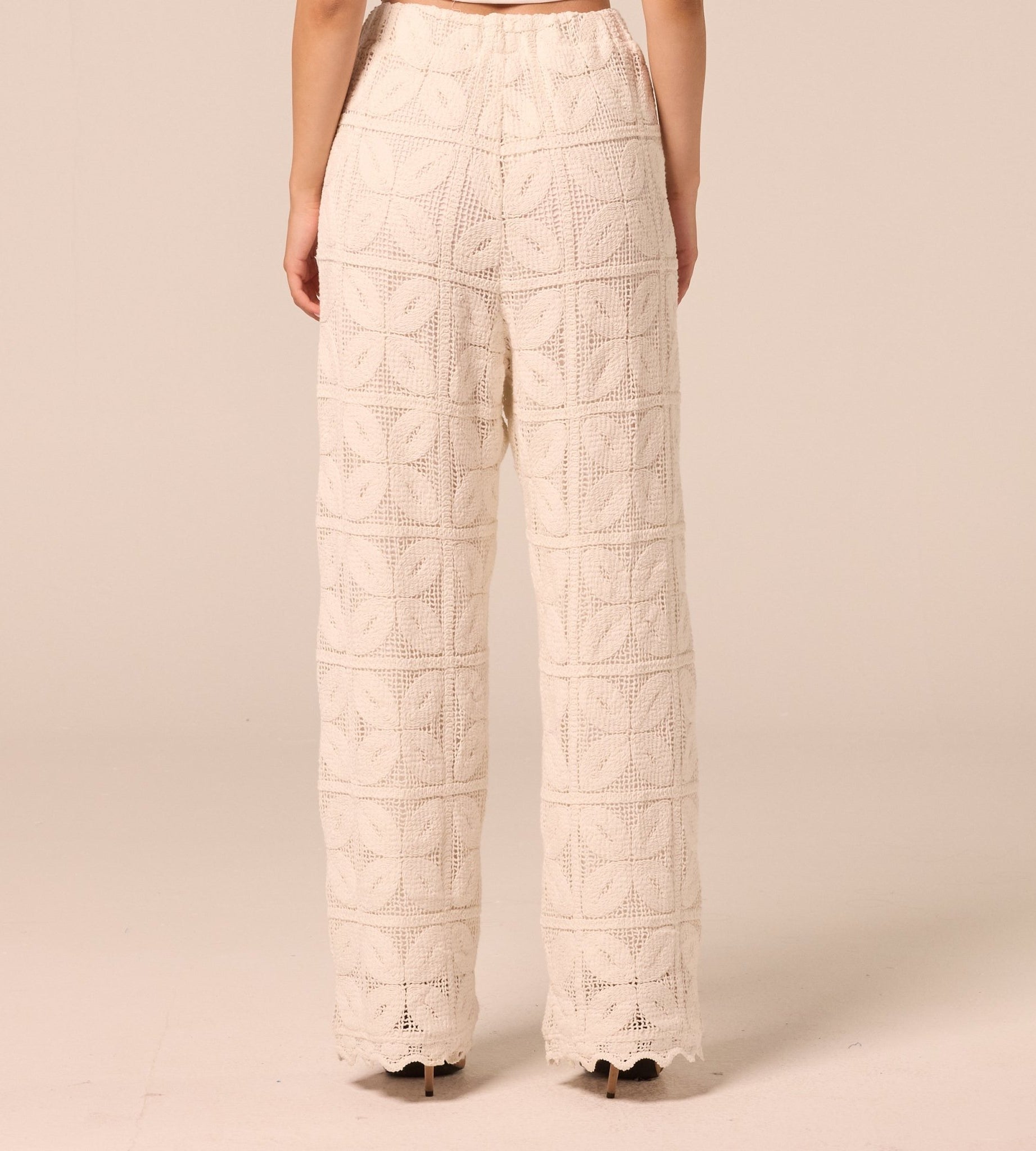 Wide Leg Crochet Pants - shopaleena