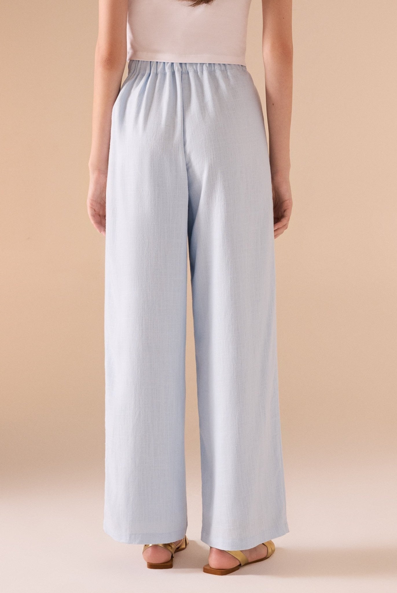Wide Leg Linen Trouser - shopaleena