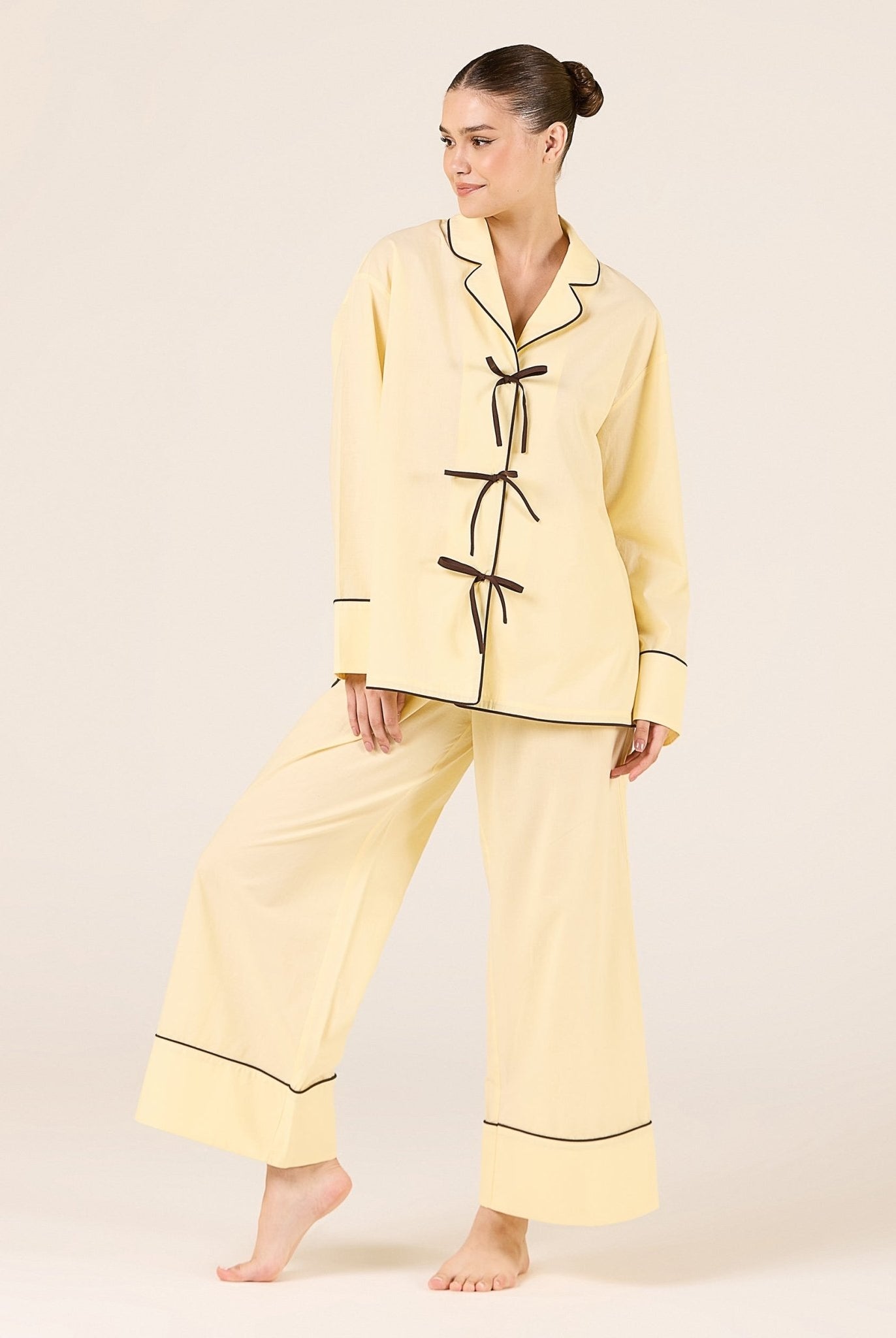 Wide Leg Pants with Elastic Waist - shopaleena