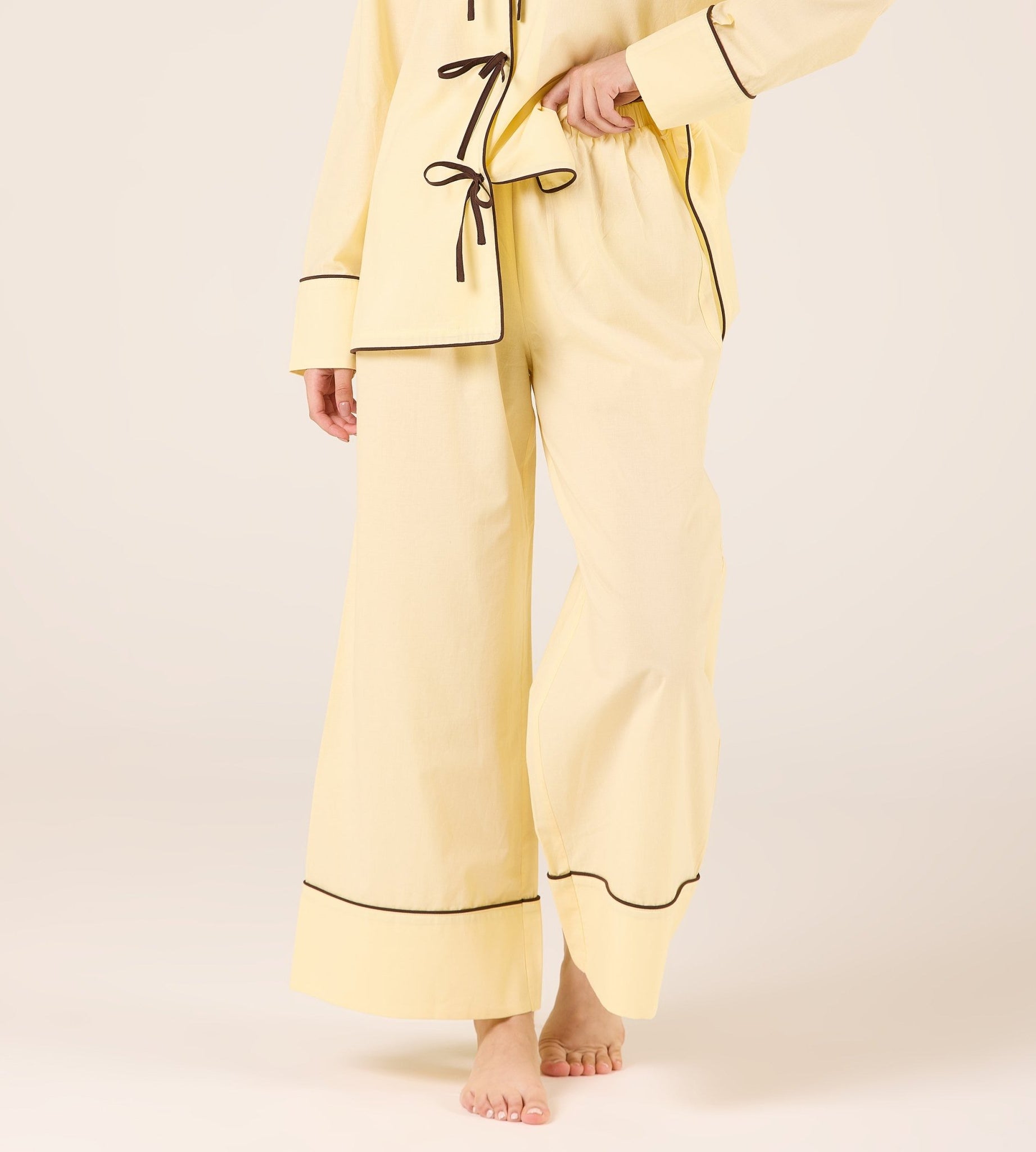 Wide Leg Pants with Elastic Waist - shopaleena