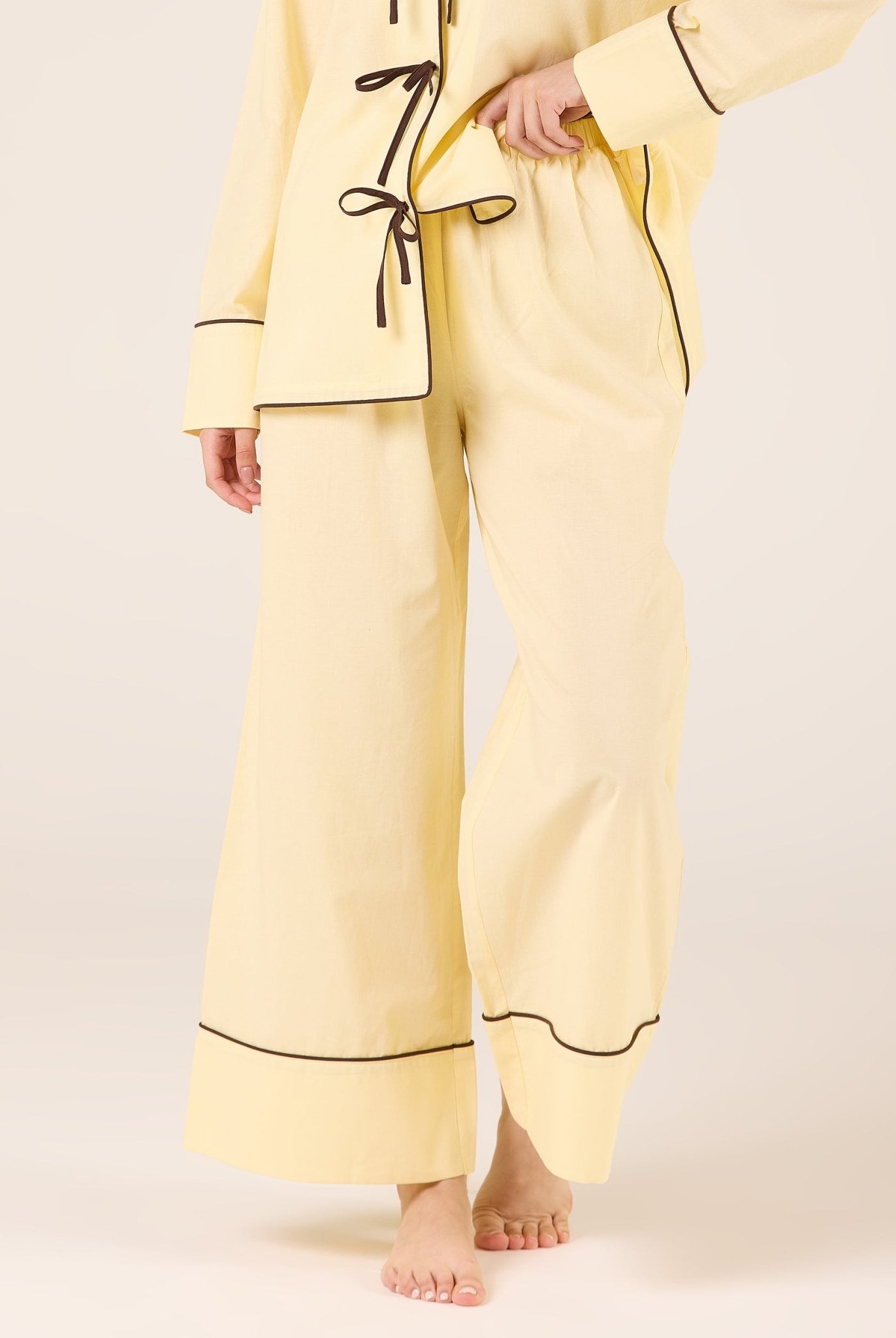 Wide Leg Pants with Elastic Waist - shopaleena