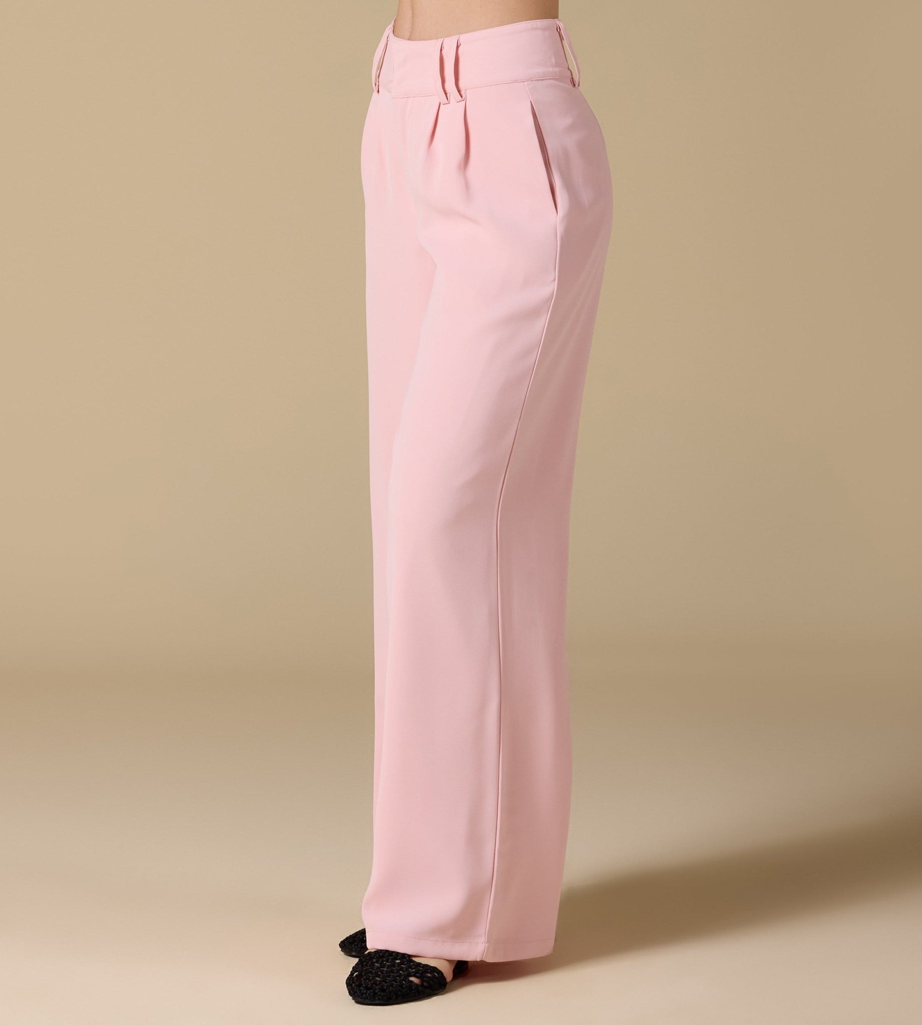 Wide - Leg Pleated Pants - shopaleena
