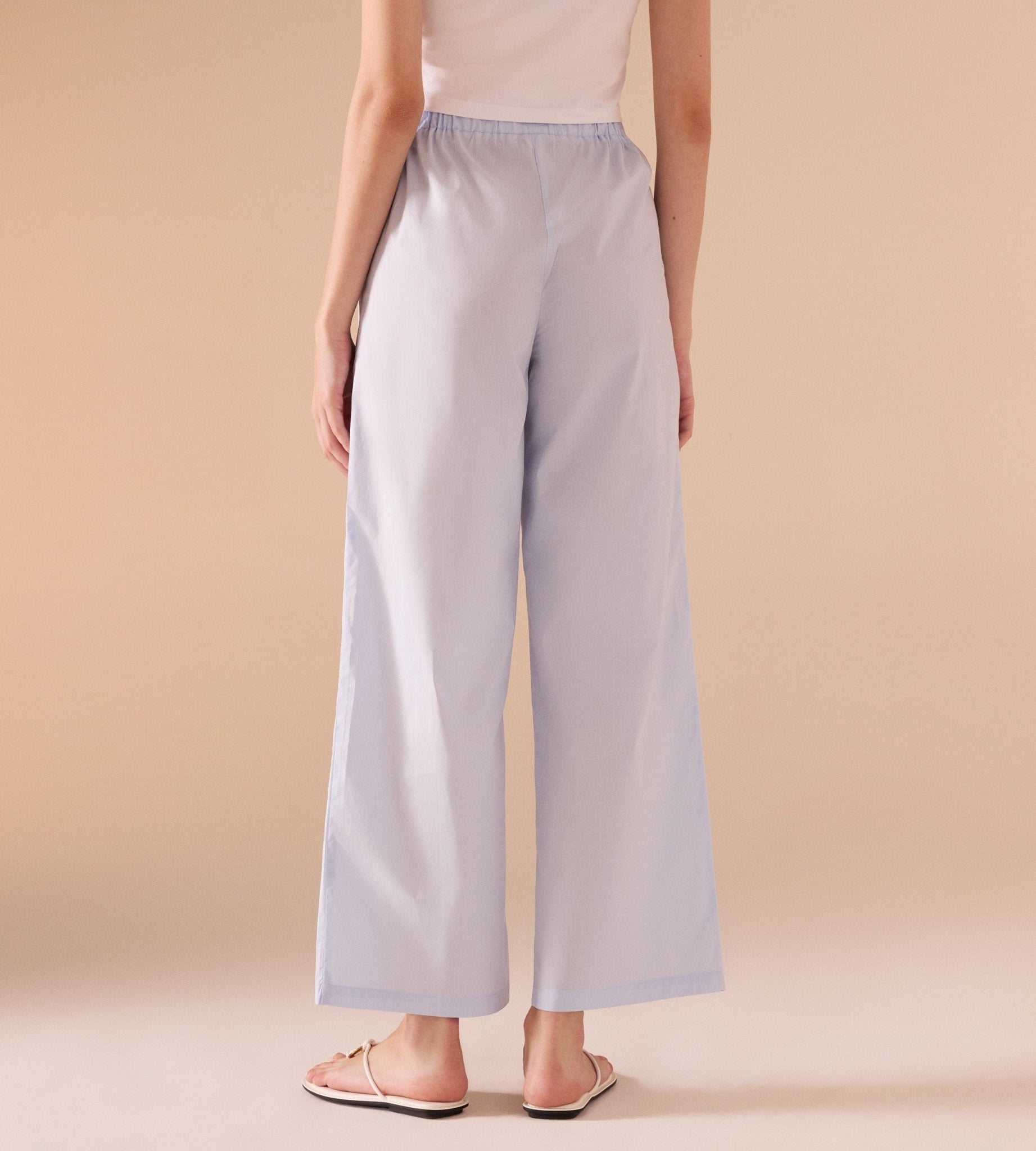 Wide Leg Poplin Pant - shopaleena