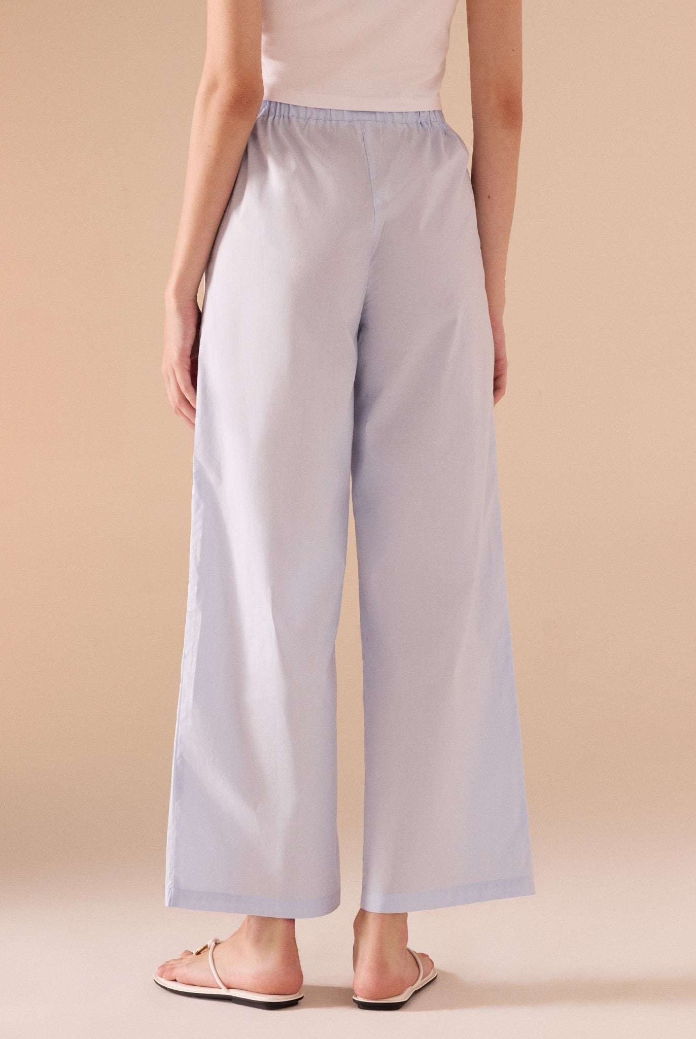 Wide Leg Poplin Pant - shopaleena