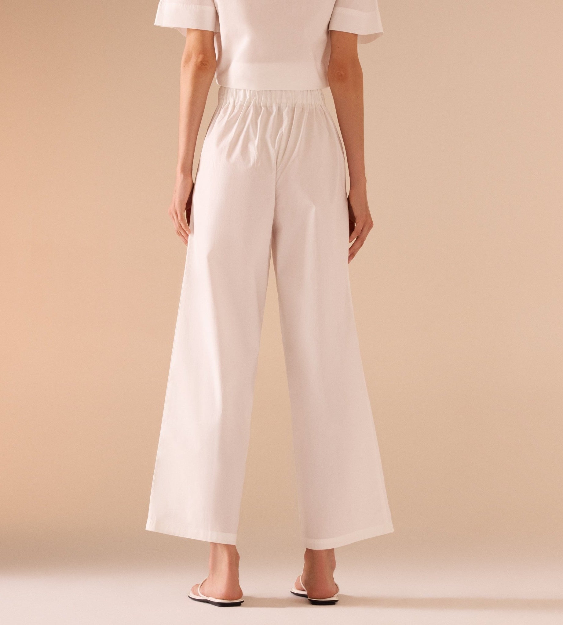 Wide Leg Poplin Pant - shopaleena