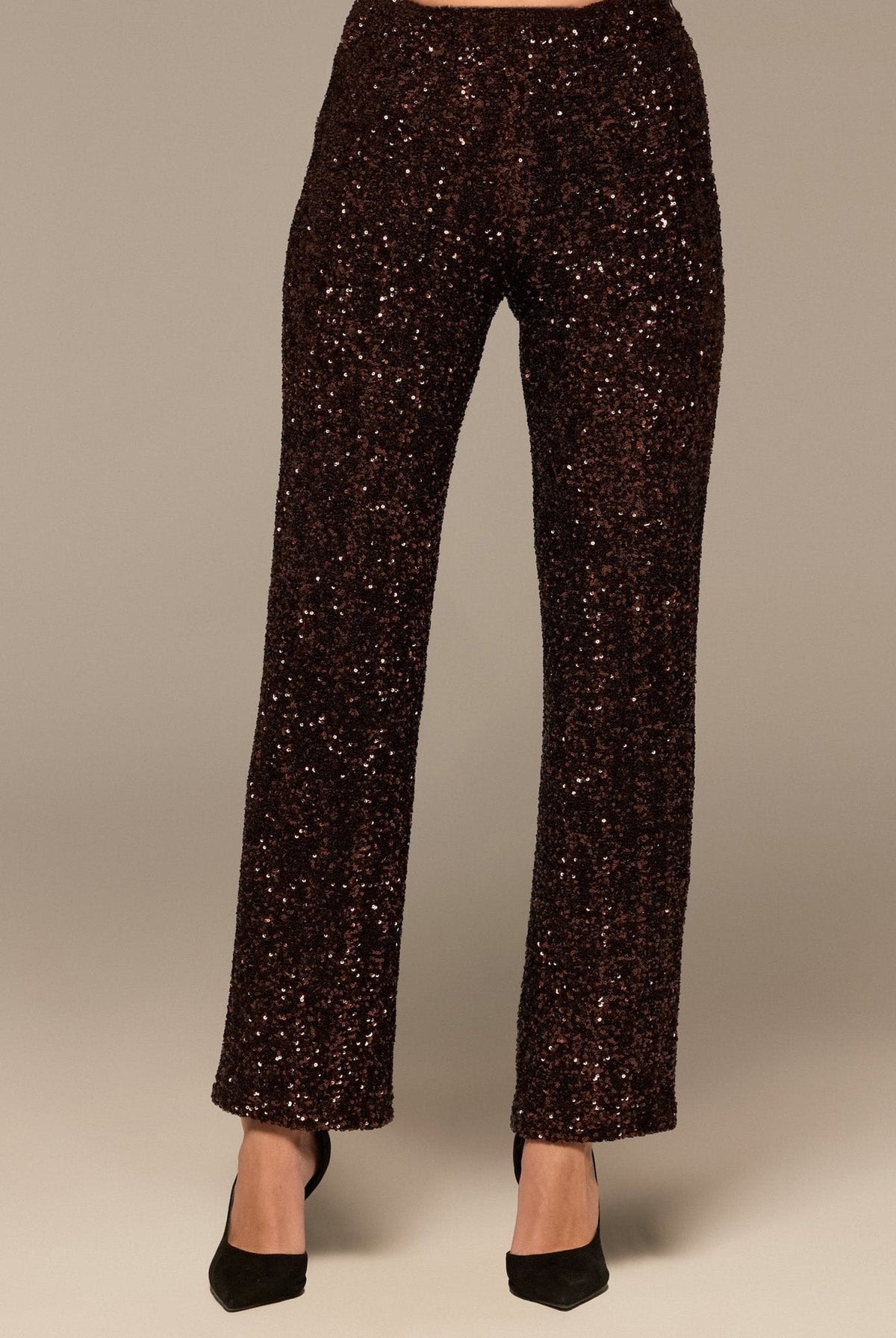 Wide Leg Sequin Pants - shopaleena