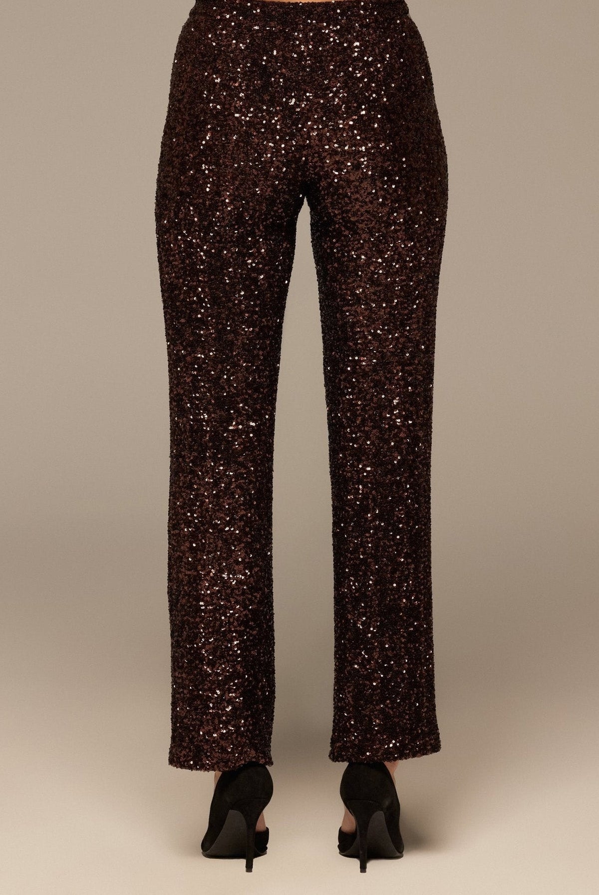 Wide Leg Sequin Pants - shopaleena