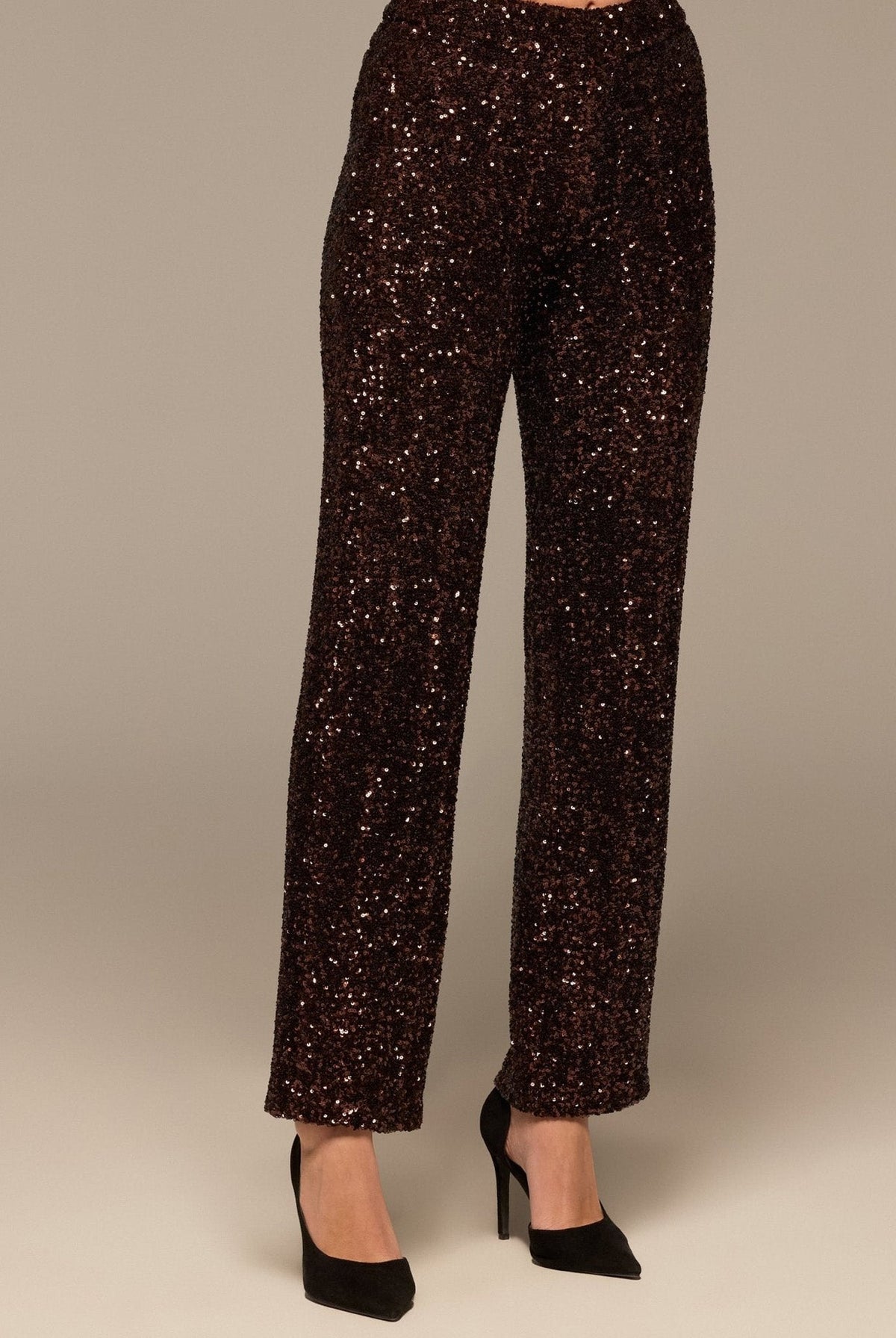 Wide Leg Sequin Pants - shopaleena