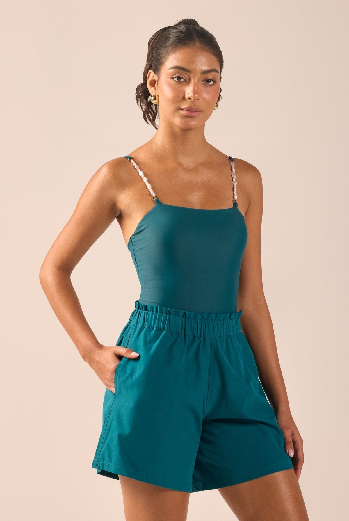 Wide Leg Swim Shorts - shopaleena