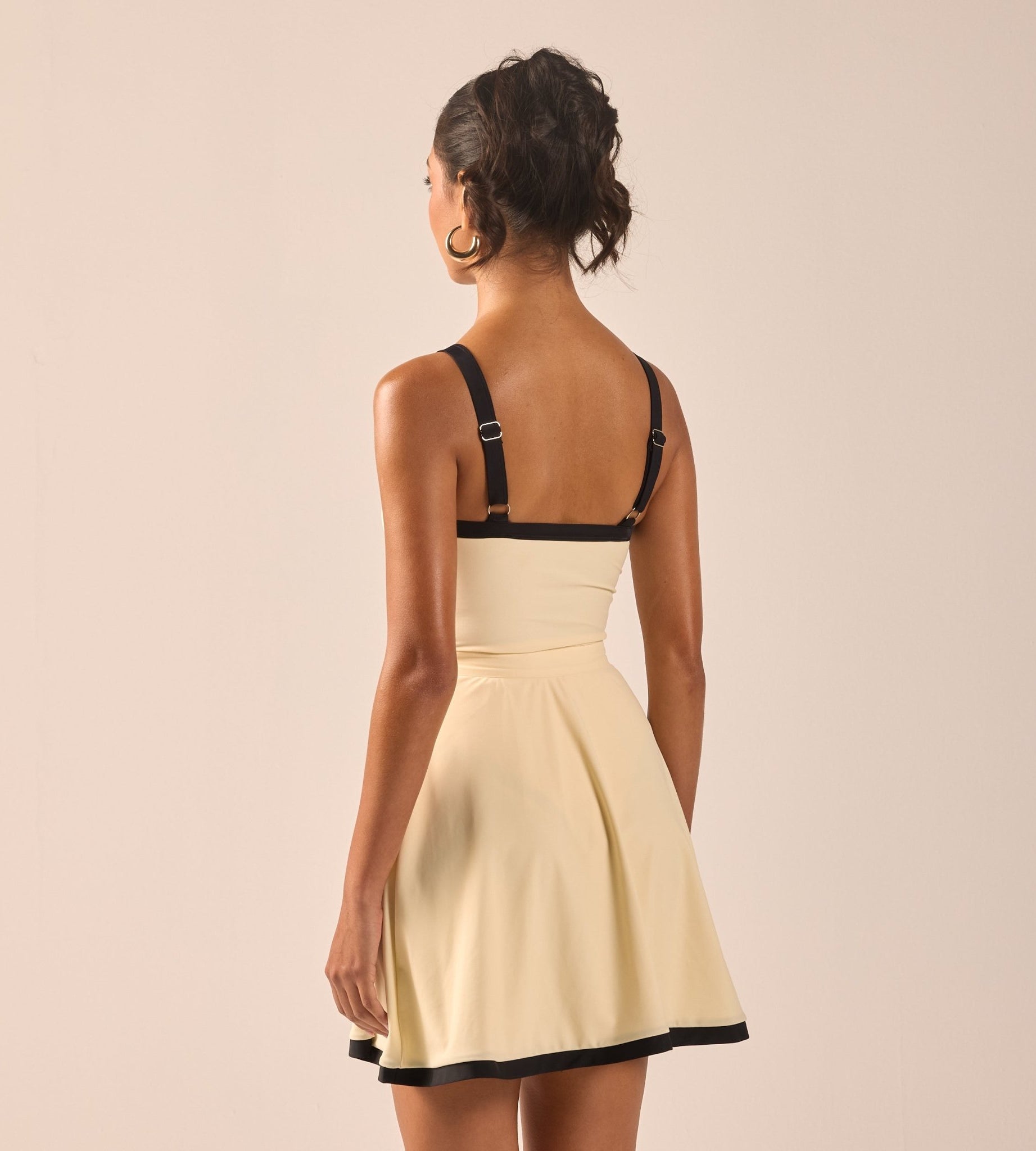 Yellow Swim Skirt with Black Trim - shopaleena