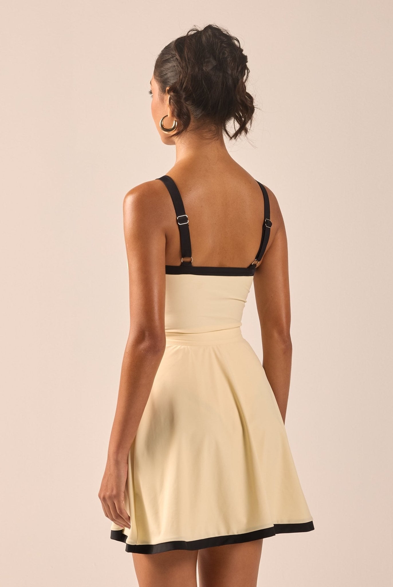 Yellow Swim Skirt with Black Trim - shopaleena
