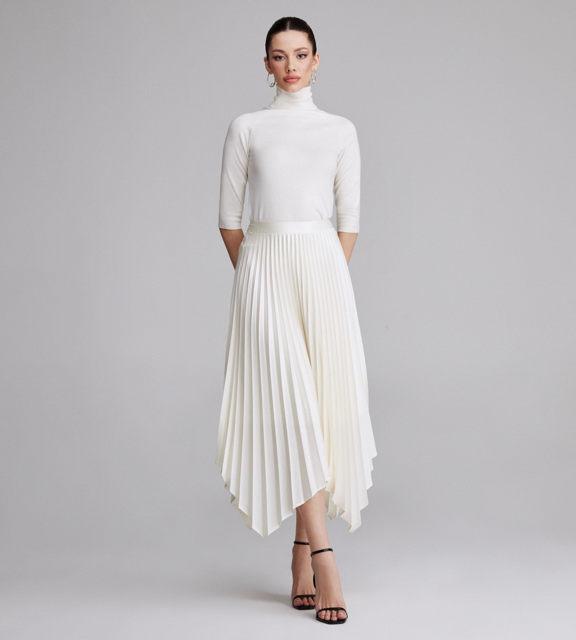 تنورة بقصة غير متماثلة - shopaleena