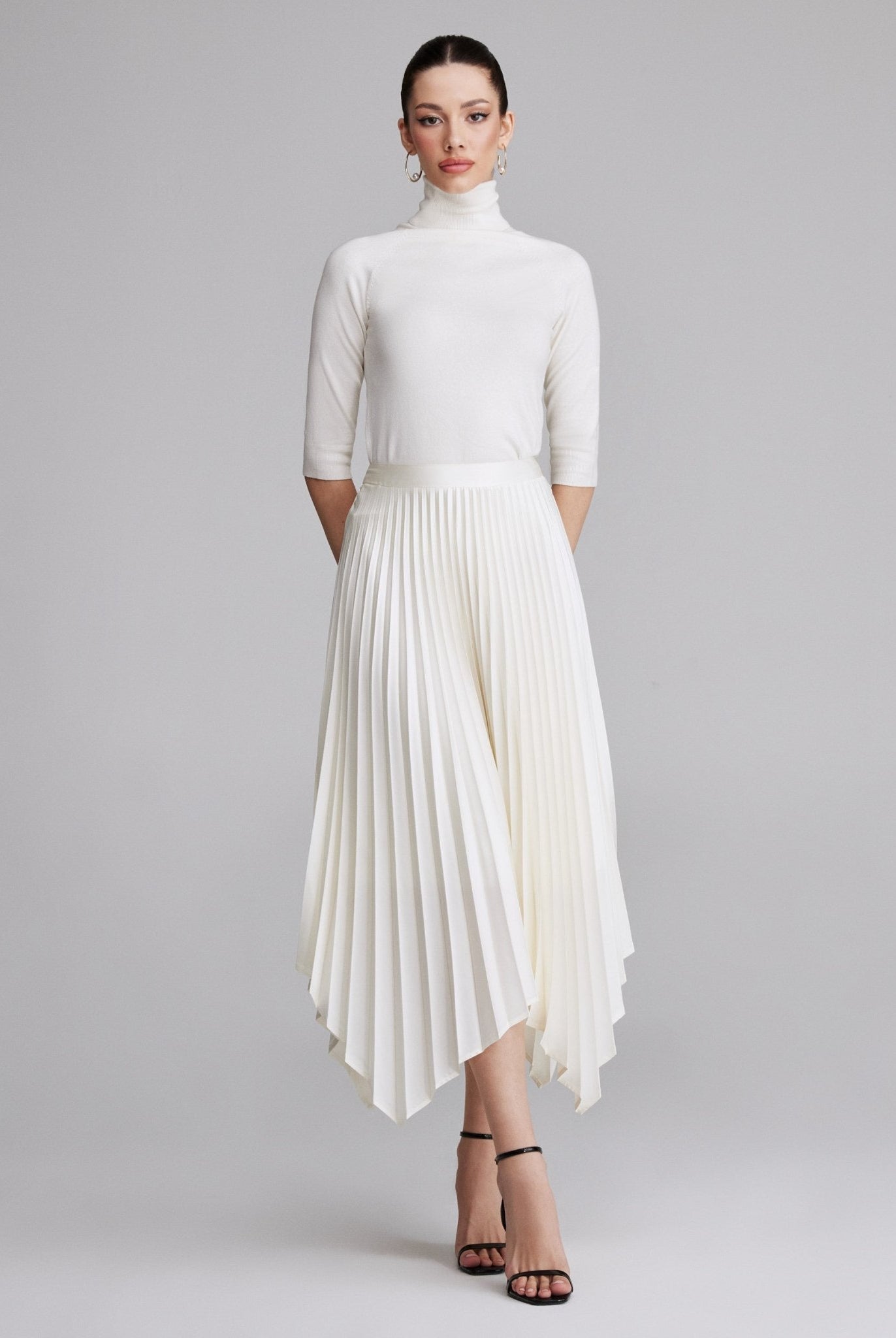 تنورة بقصة غير متماثلة - shopaleena