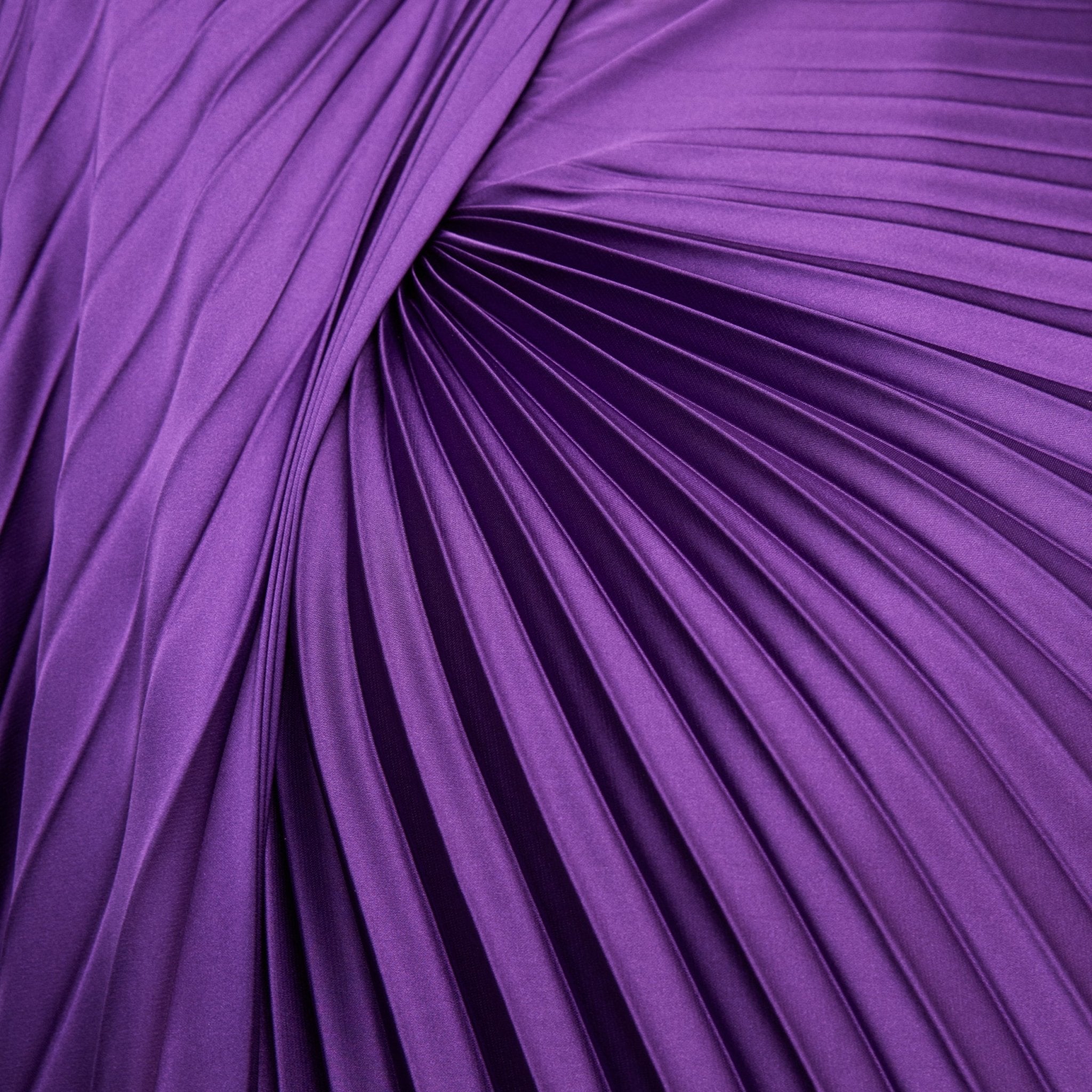 Cape Pleated Satin Midi Dress - shopaleena