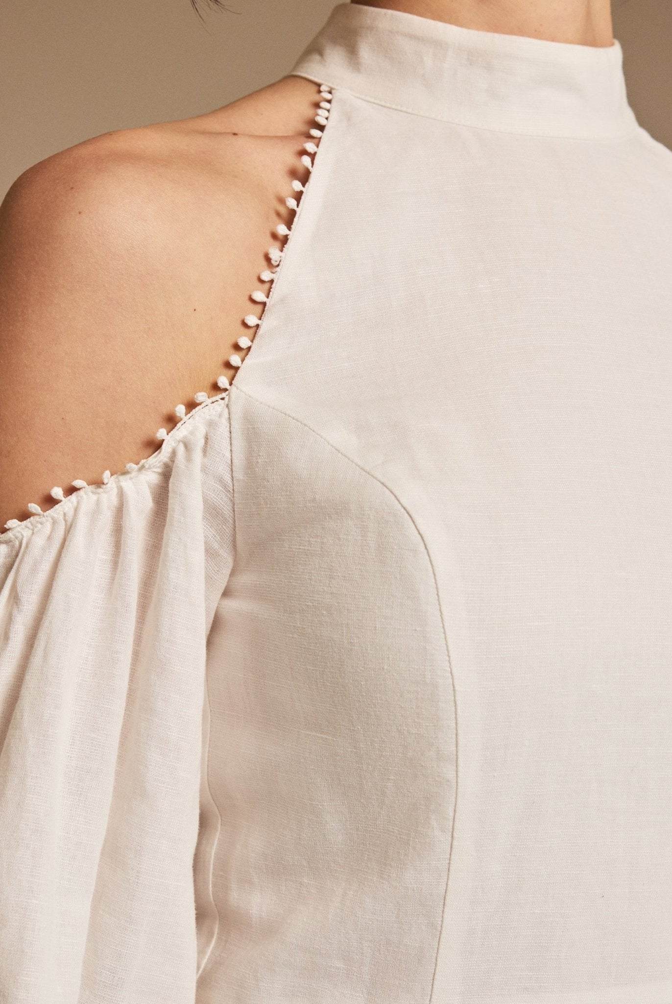 Cold Shoulder Long Poet Sleeve Midi Dress - shopaleena