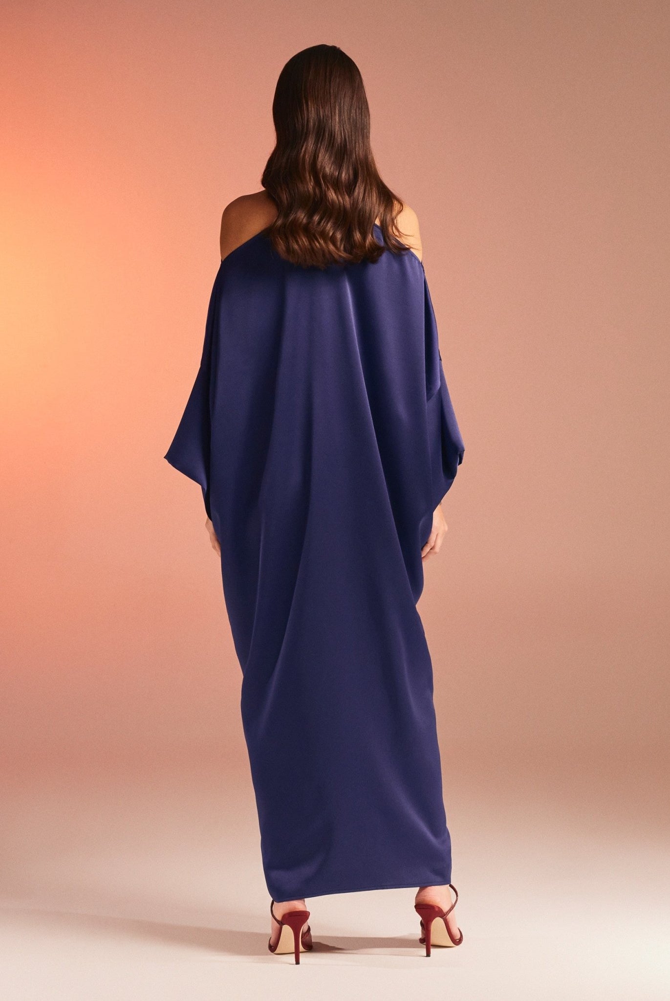 Criss Cross Satin Kaftan - shopaleena