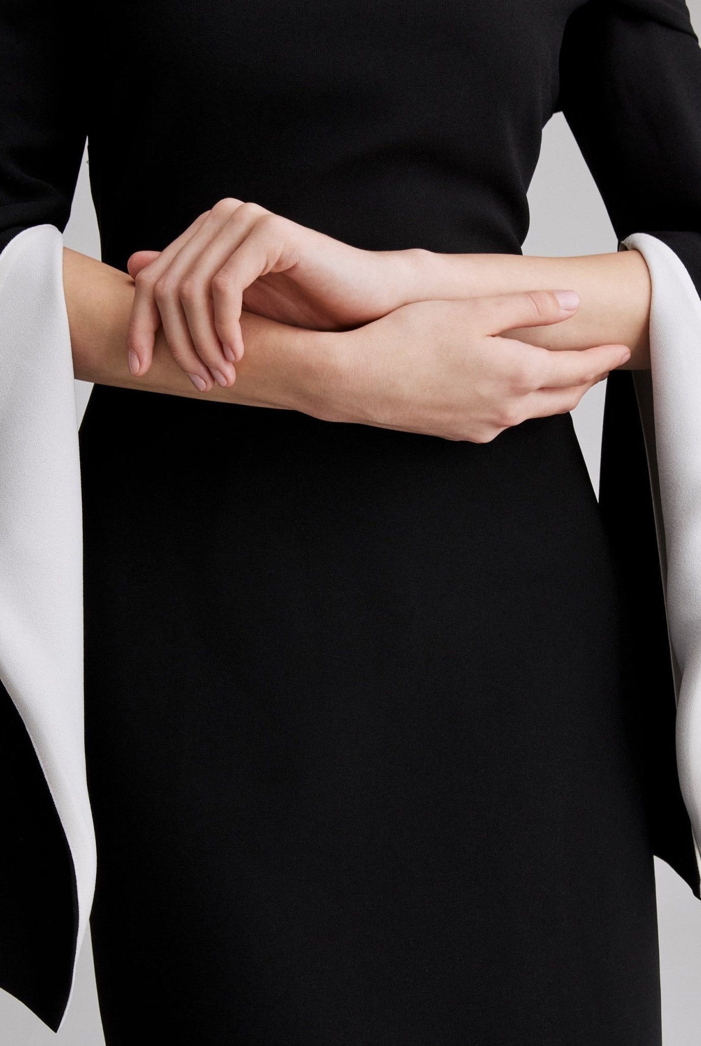 Draped off-shoulder crepe midi dress - shopaleena