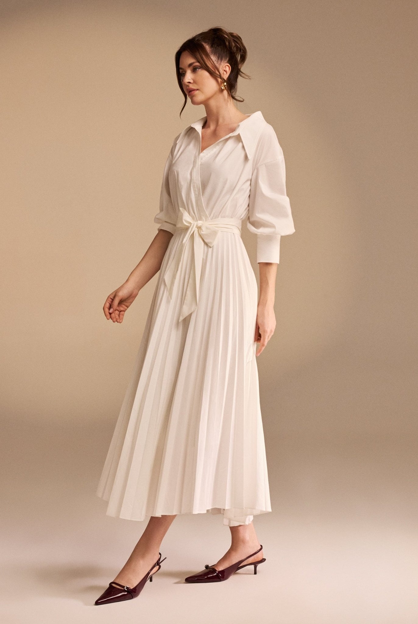 Dropped Shoulder Maxi Shirt Dress - shopaleena