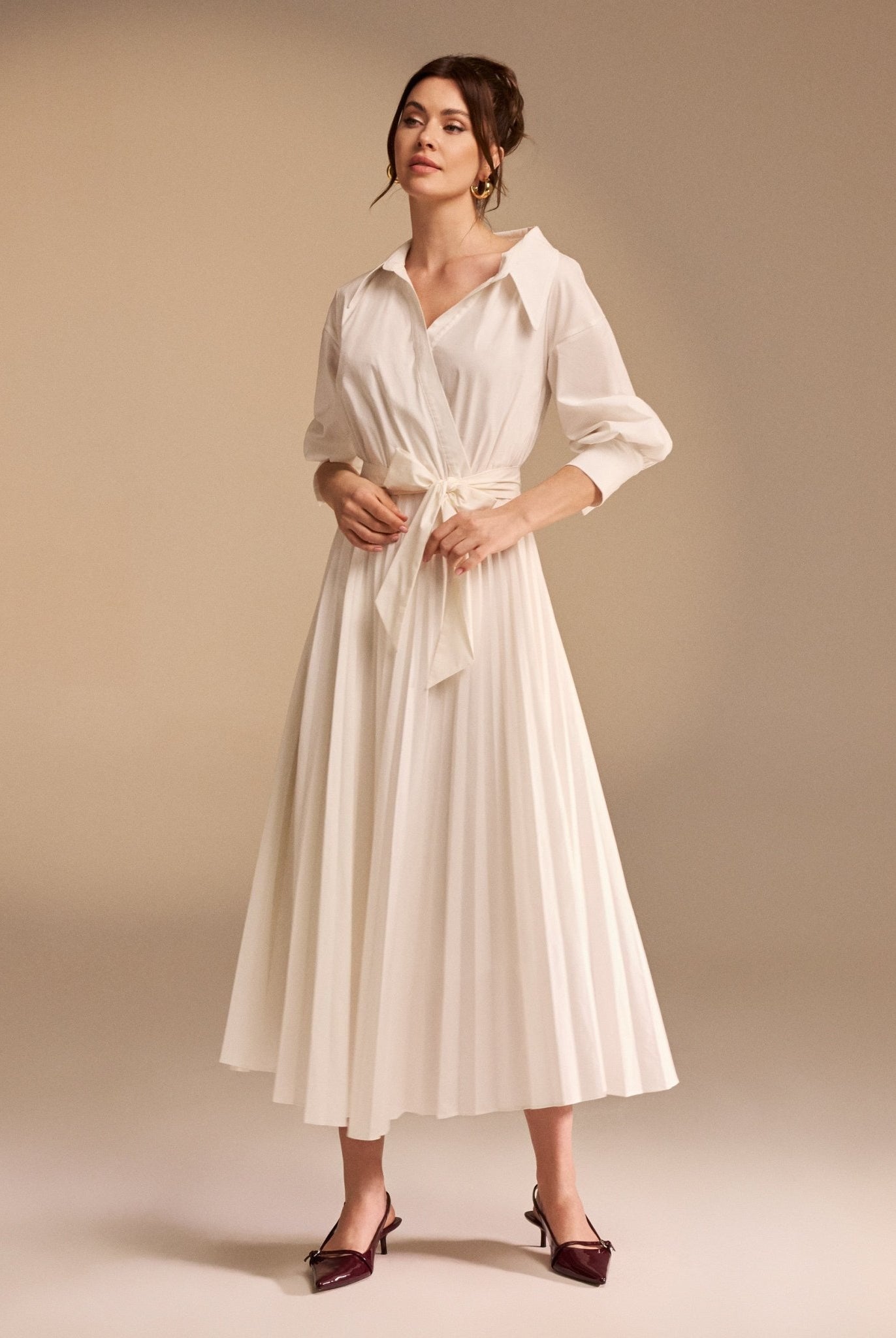 Dropped Shoulder Maxi Shirt Dress - shopaleena