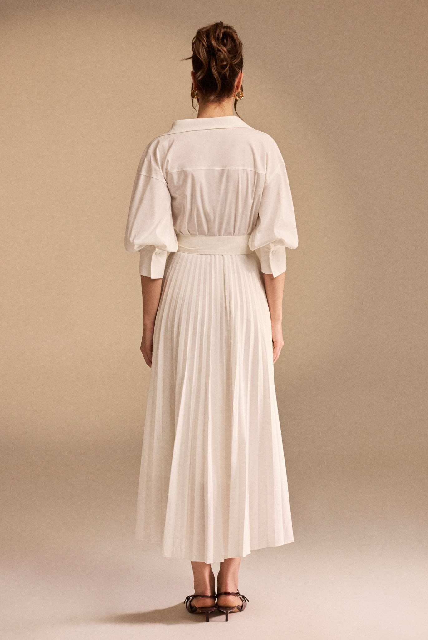 Dropped Shoulder Maxi Shirt Dress - shopaleena