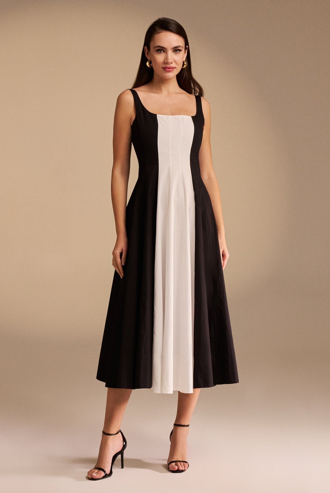 Fitted Waist midi A-line dress - shopaleena