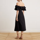 Frill Off Shoulder Midi Dress - shopaleena