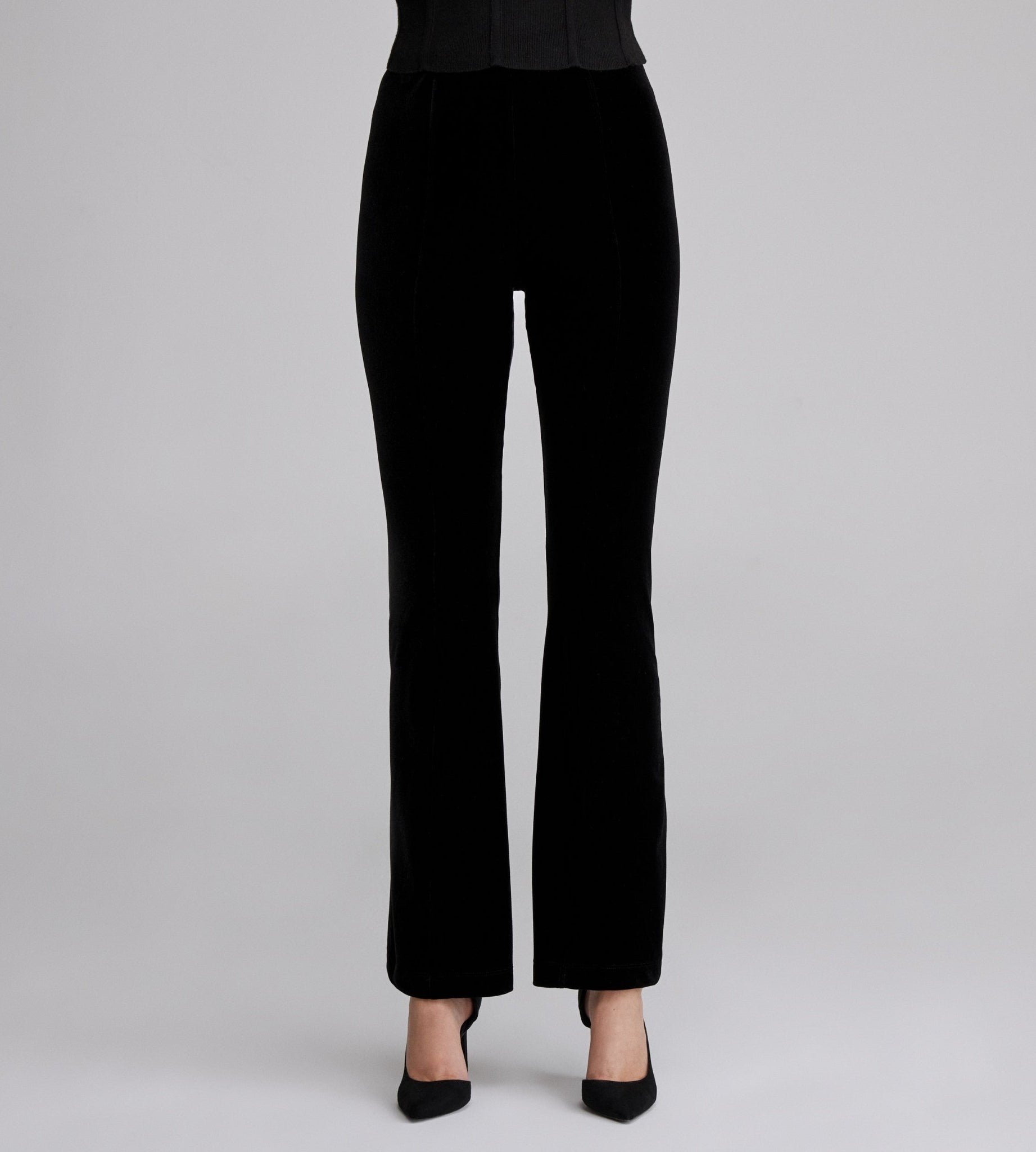 High waist velvet flare pants - shopaleena