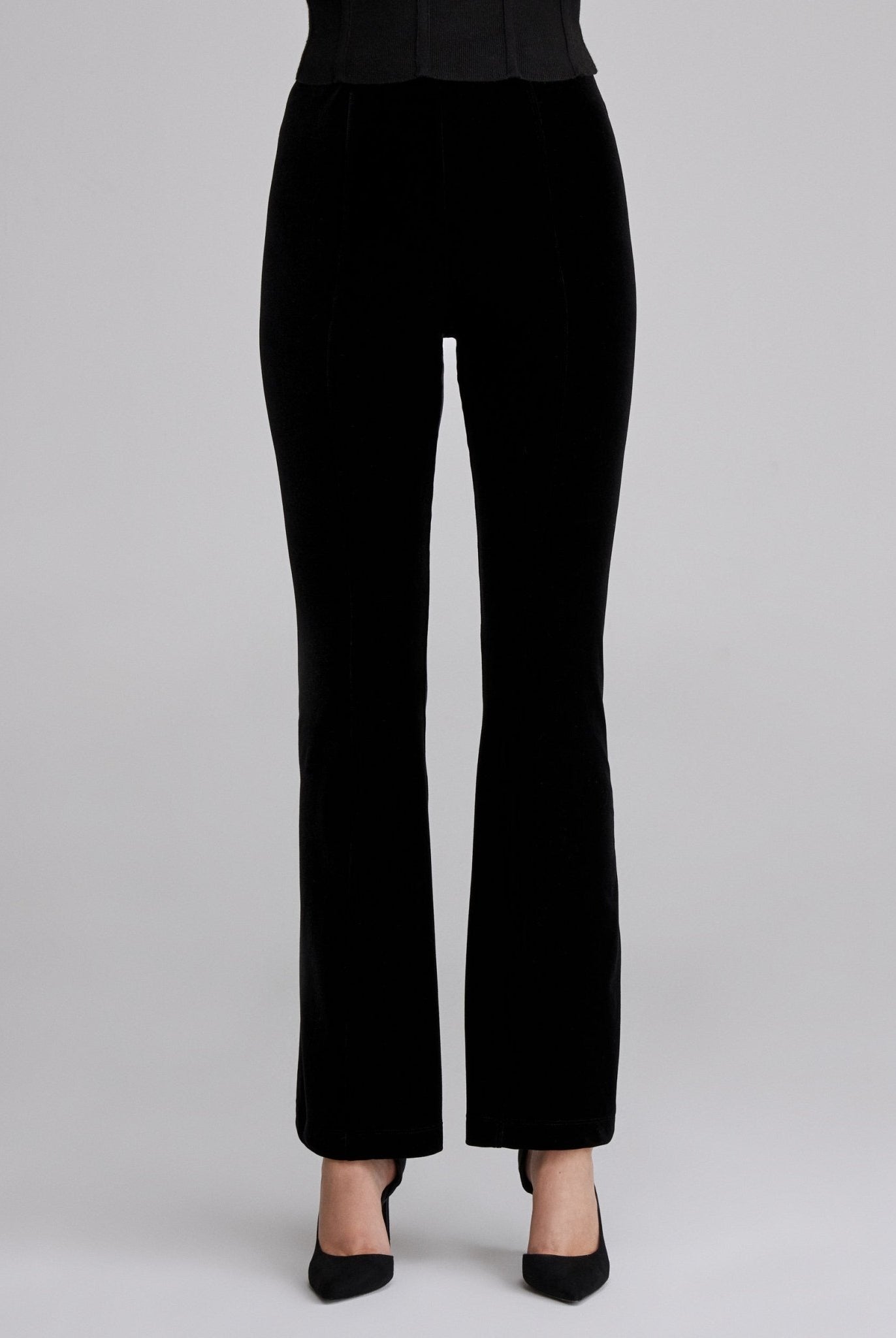 High waist velvet flare pants - shopaleena