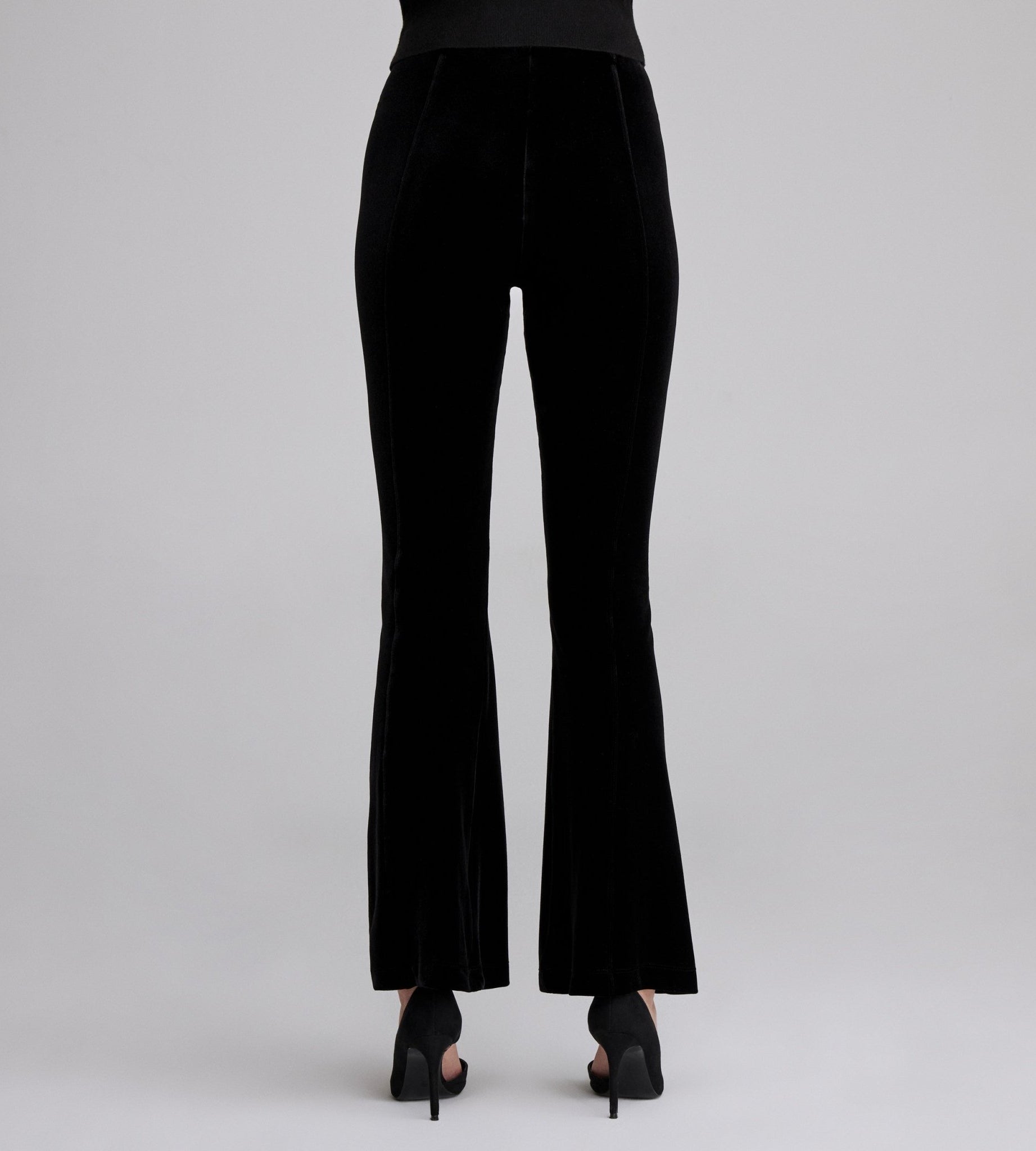 High waist velvet flare pants - shopaleena