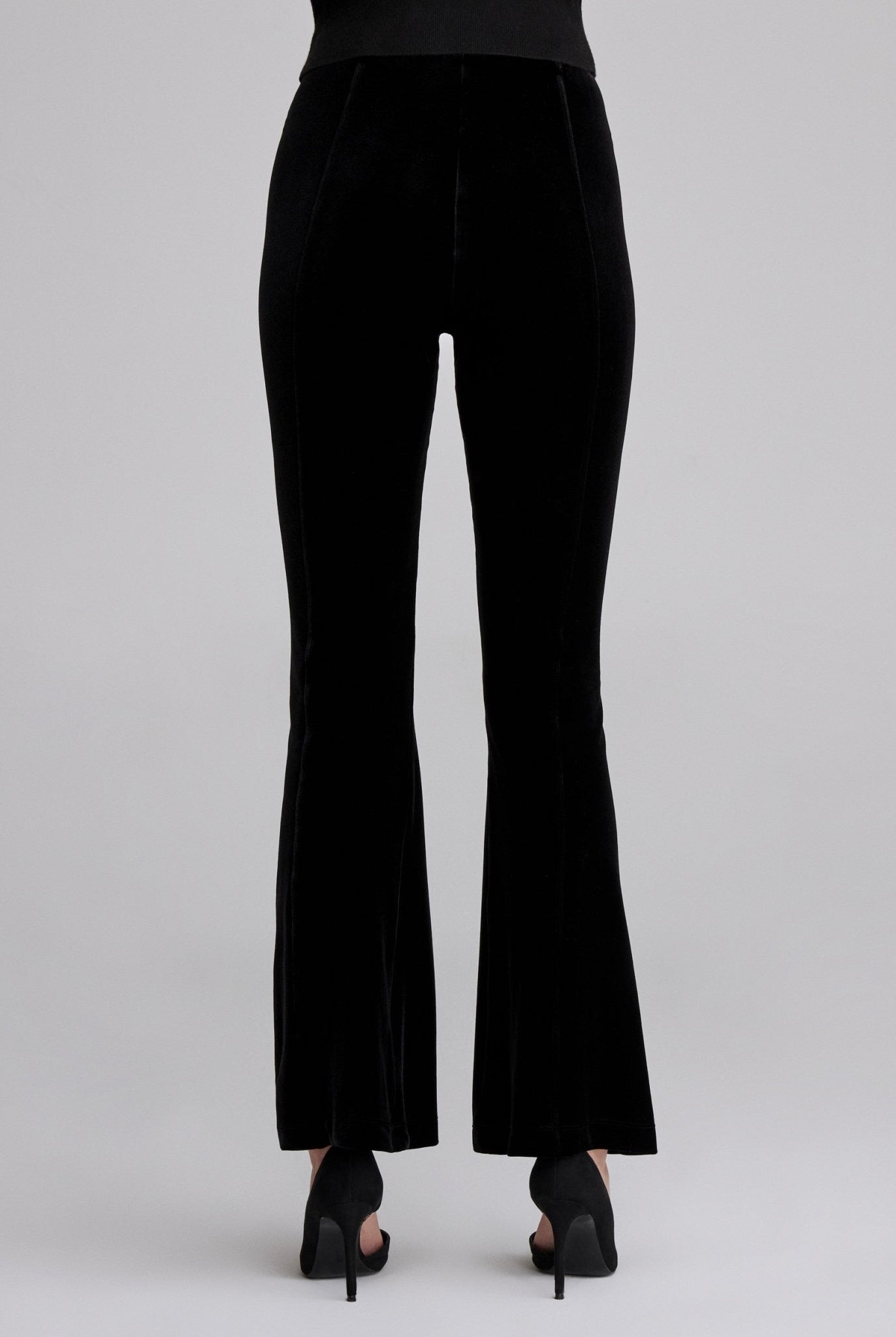 High waist velvet flare pants - shopaleena