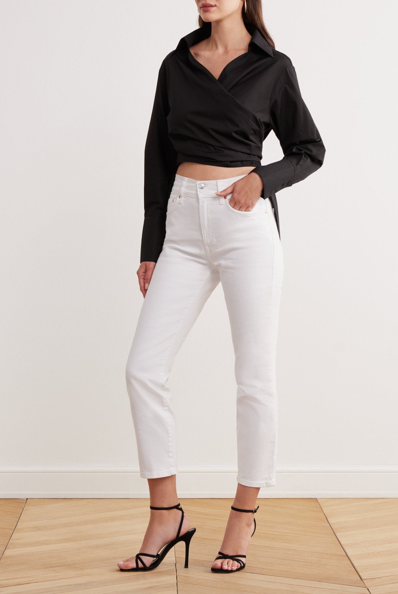 Long Sleeve Wrap Shirt - shopaleena