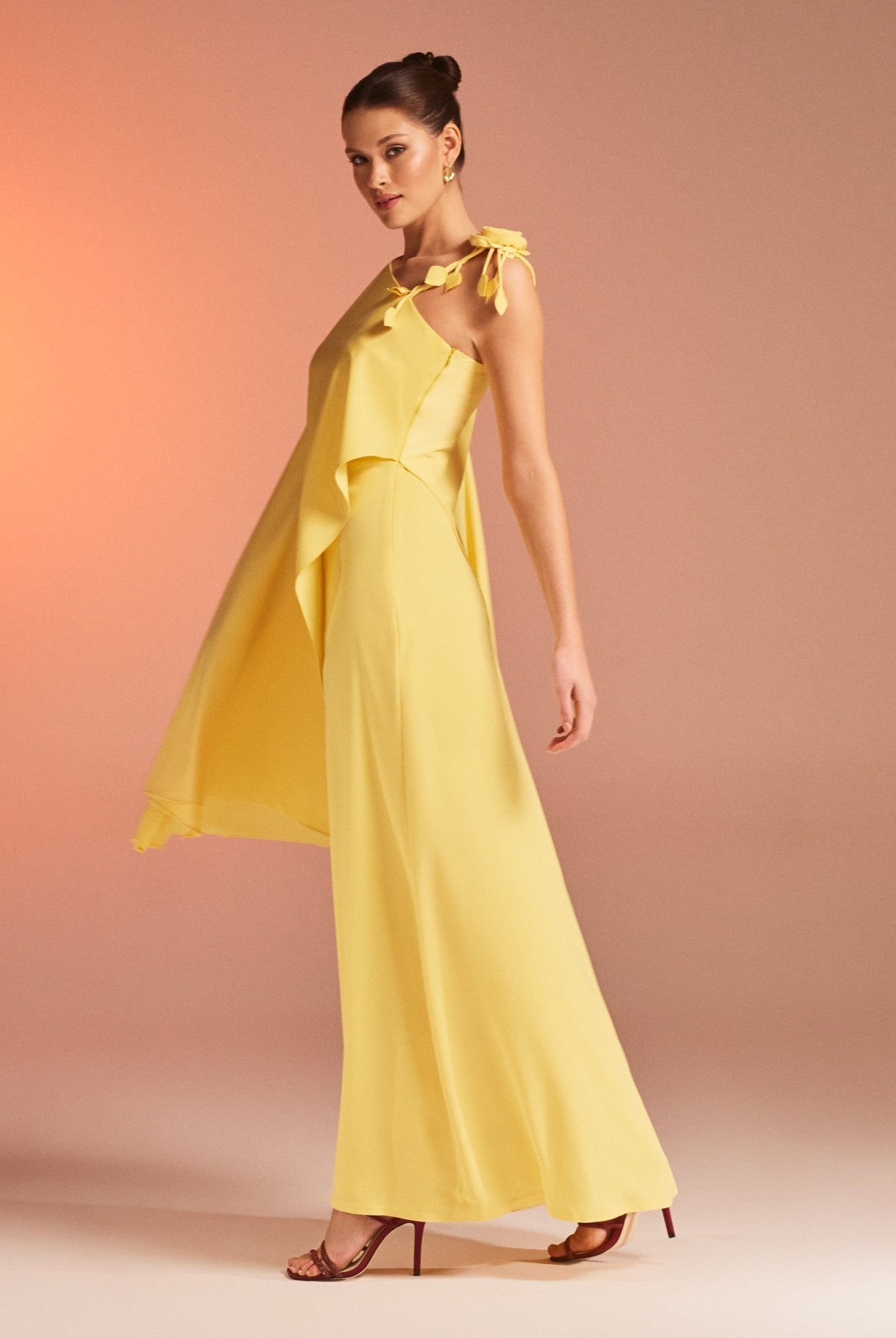 Maxi Kaftan with One Detailed Shoulder - shopaleena