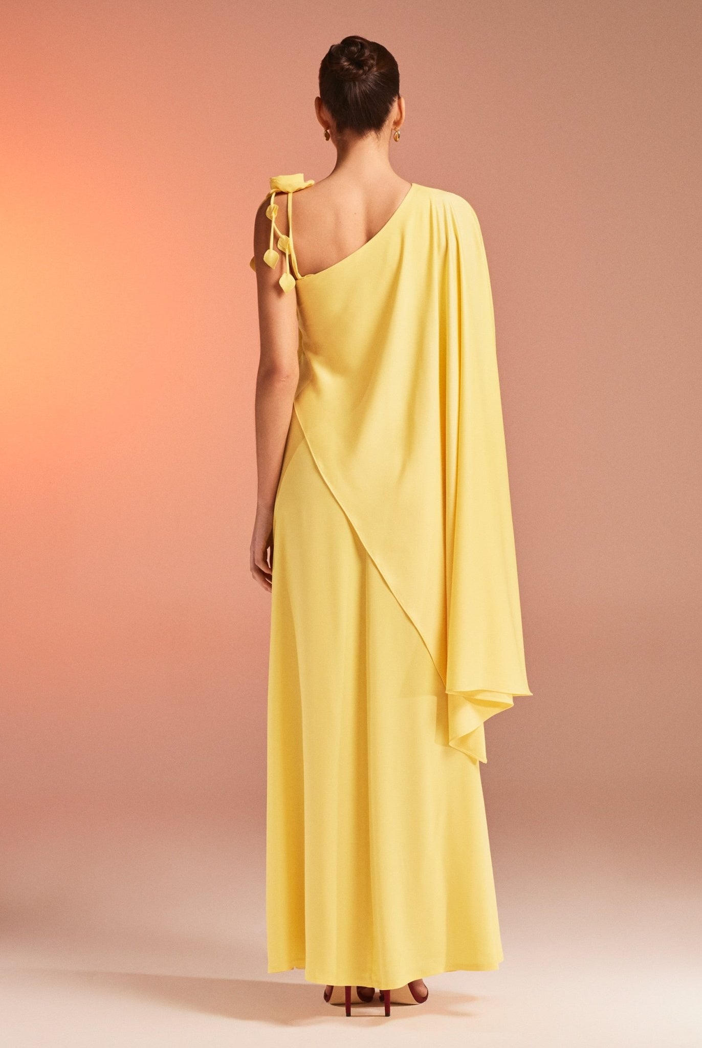 Maxi Kaftan with One Detailed Shoulder - shopaleena