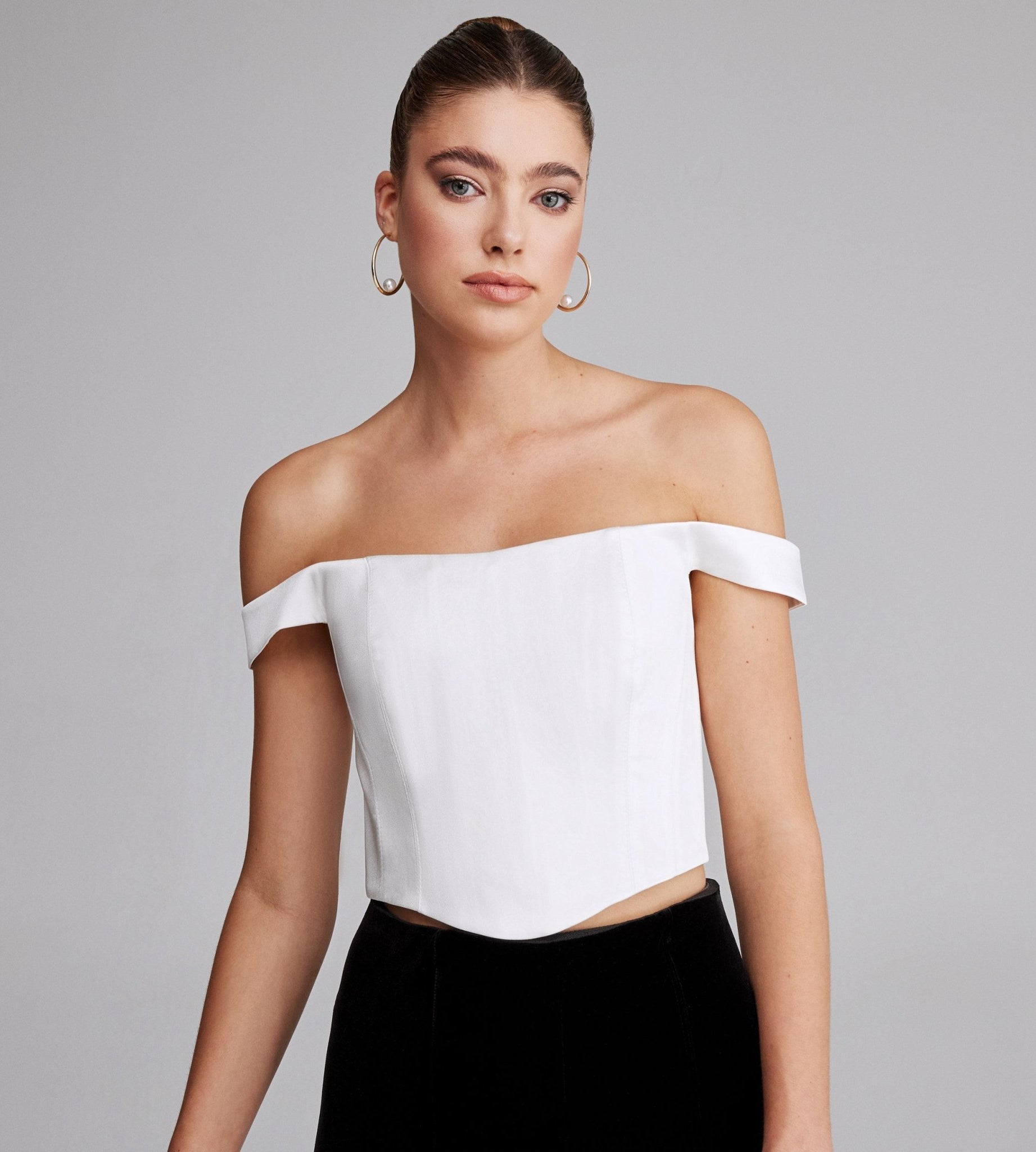 Off Shoulder Corset Top - shopaleena