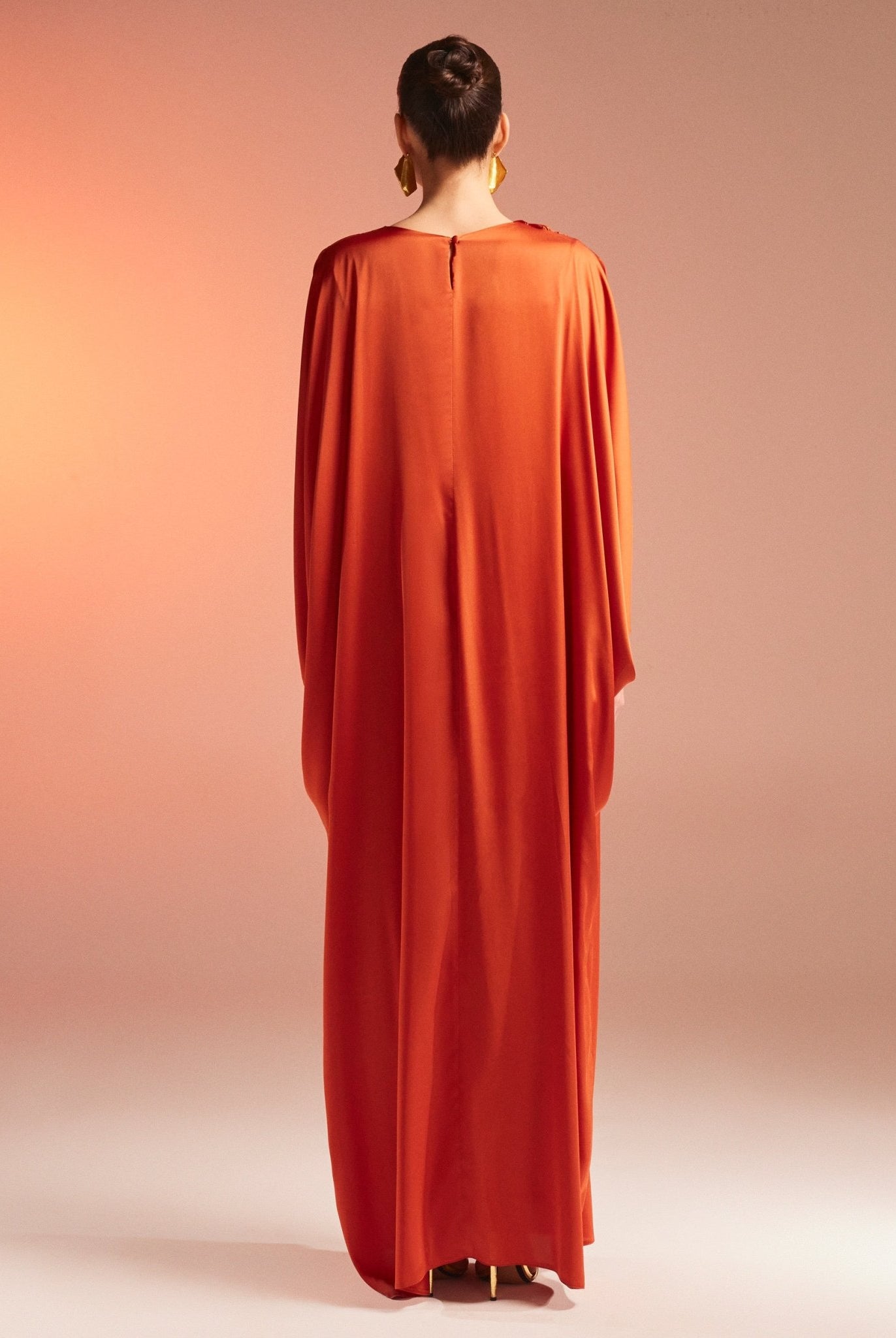 Silky Satin Maxi Kaftan - shopaleena