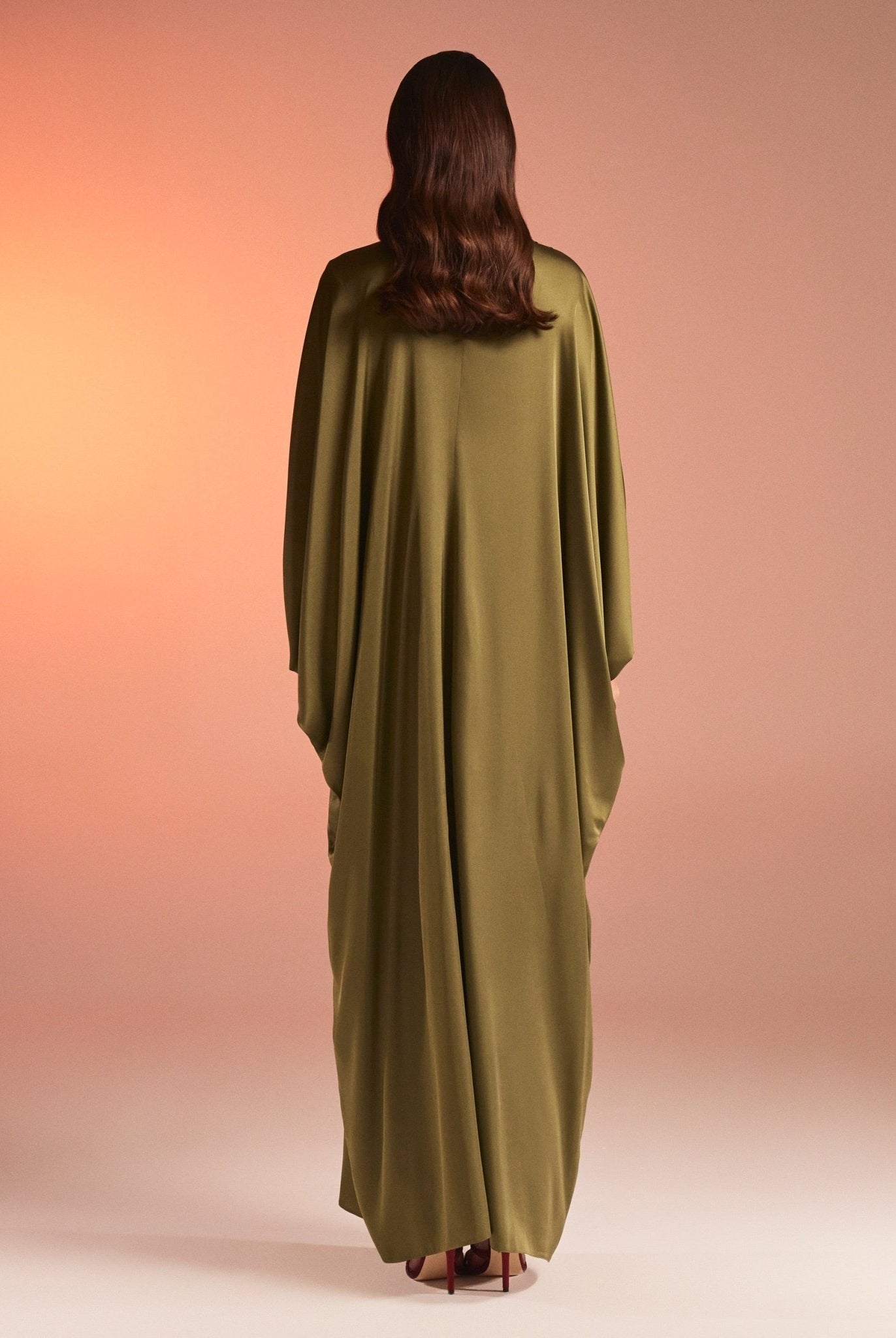 Silky Satin Maxi Kaftan - shopaleena