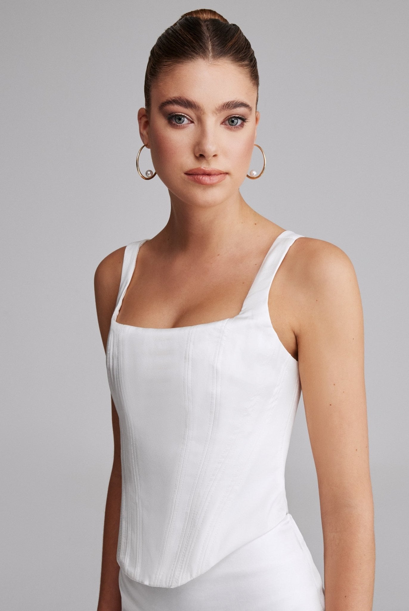 Square Neck Corset Top - shopaleena