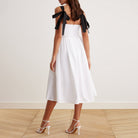 Tie Shoulder Backless Cami Midi Dress - shopaleena