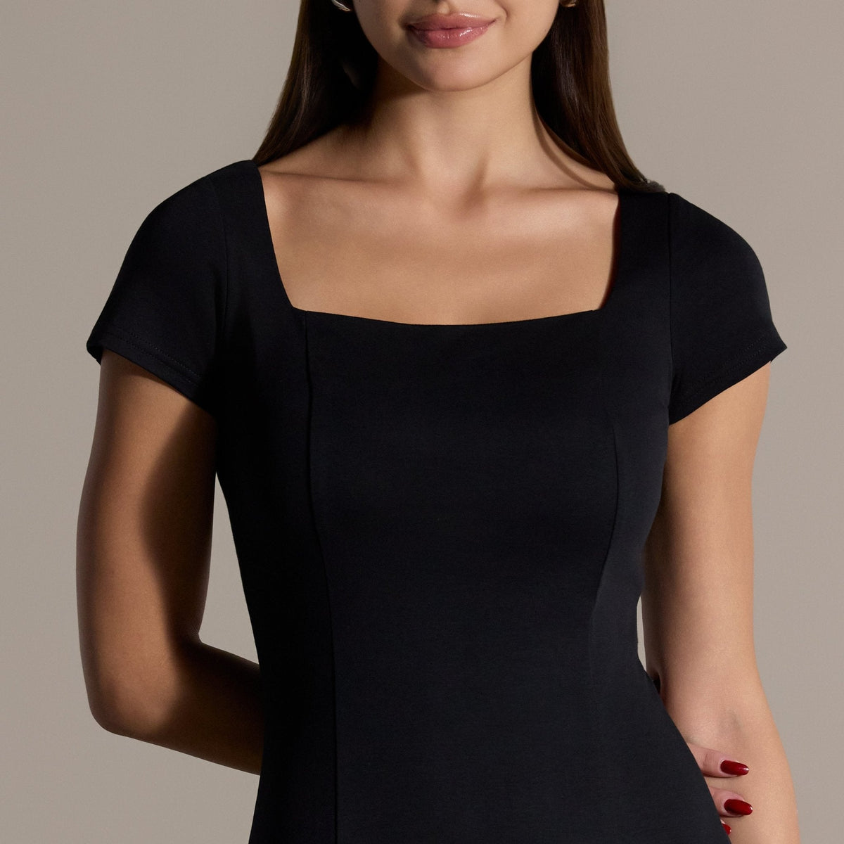 100% Cotton Black Dress - shopaleena