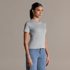 100% Cotton Crew Neck Fitted T-Shirt - shopaleena