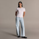 100% Cotton Crew Neck Fitted T-Shirt - shopaleena