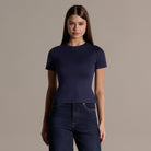 100% Cotton Crew Neck Fitted T-Shirt - shopaleena